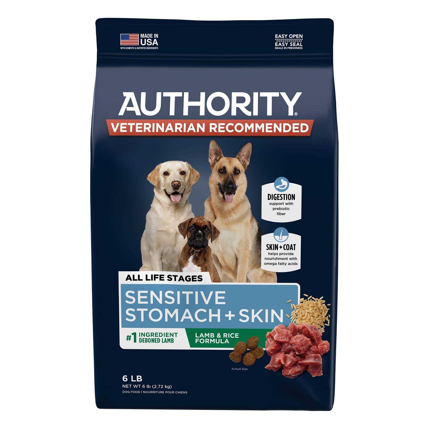 Authority Sensitive Stomach and Skin All Life Stage Dry Dog Food