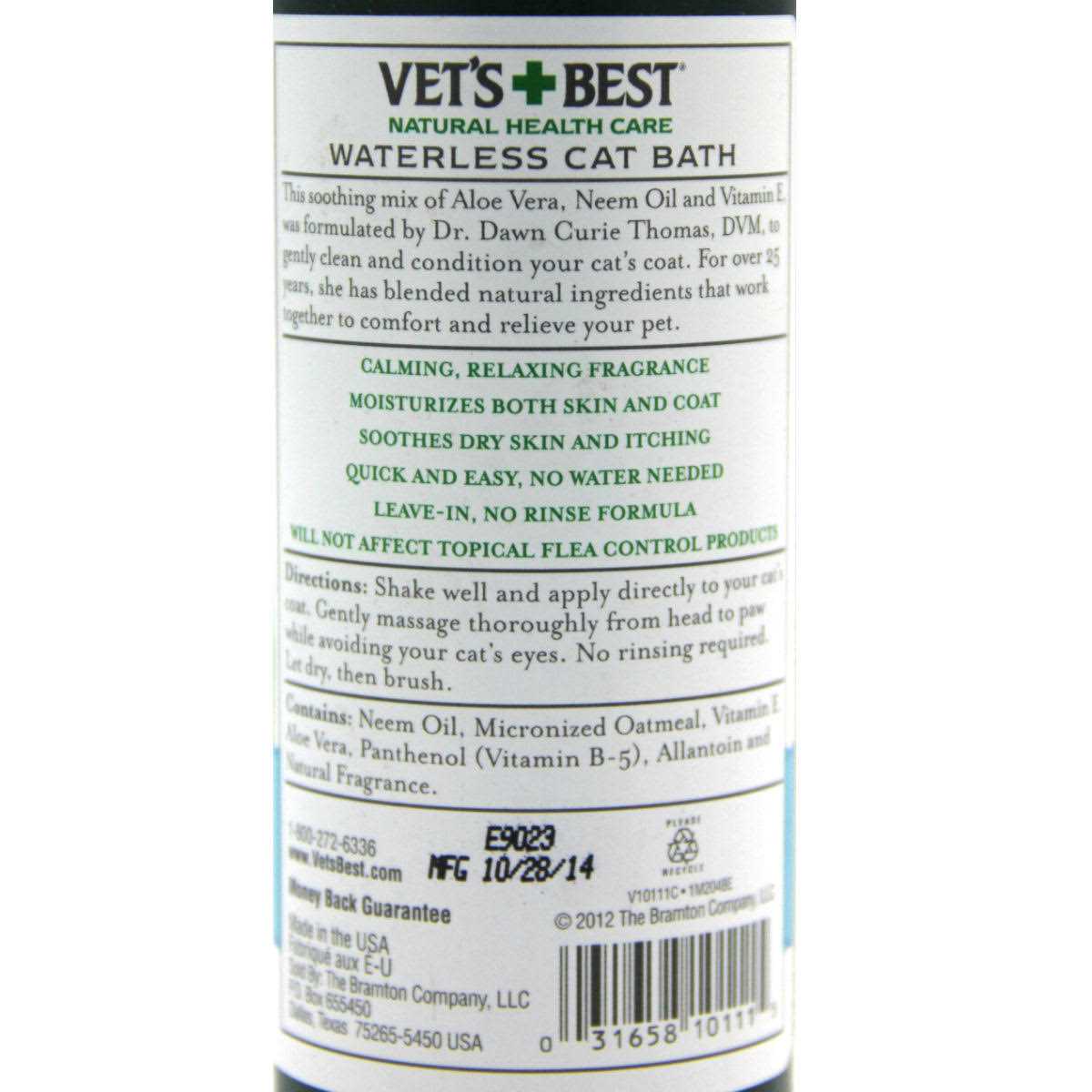 Vet’s Best Cat Waterless Bath