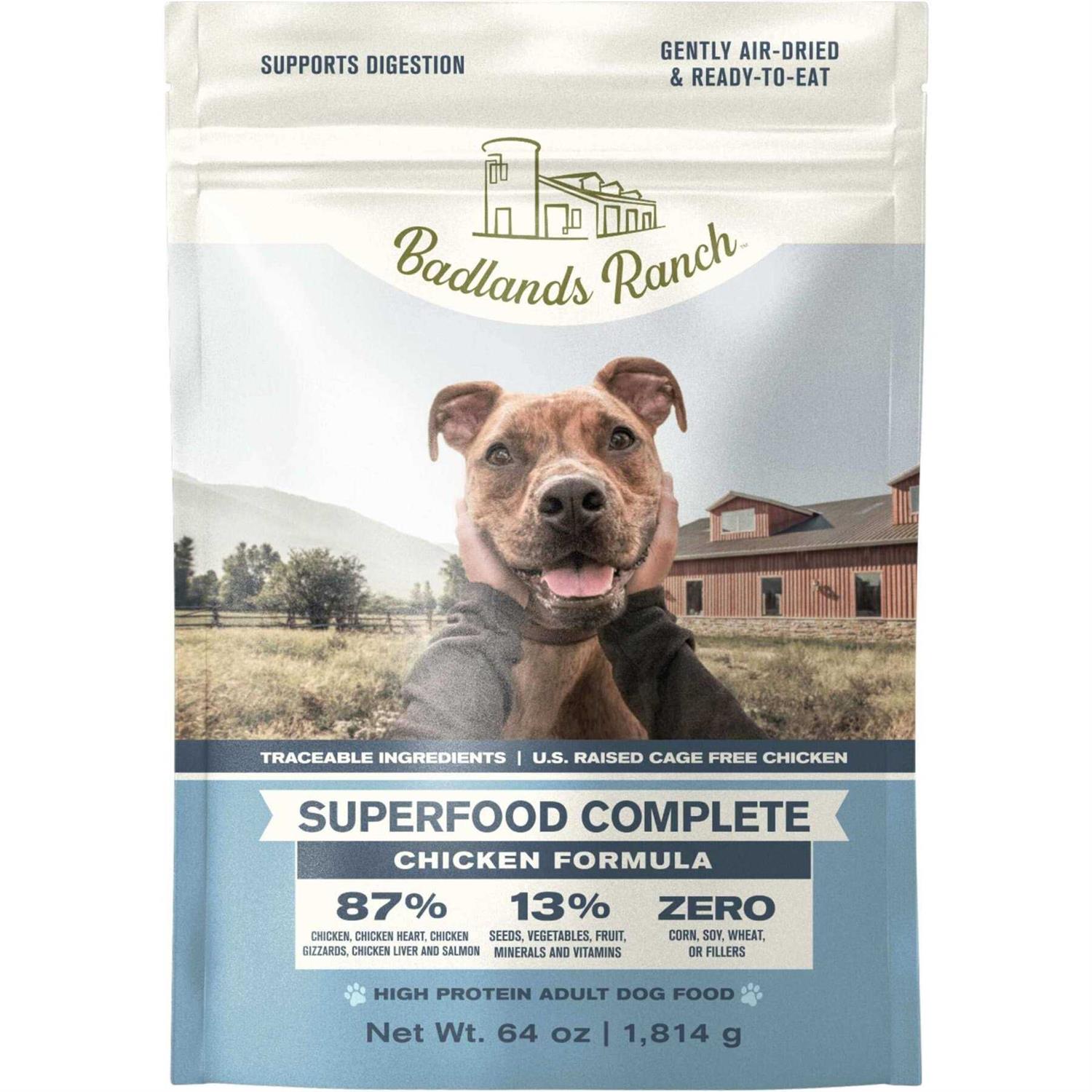 Badlands Ranch Superfood Complete Air Dried Chicken Recipe Dog Food