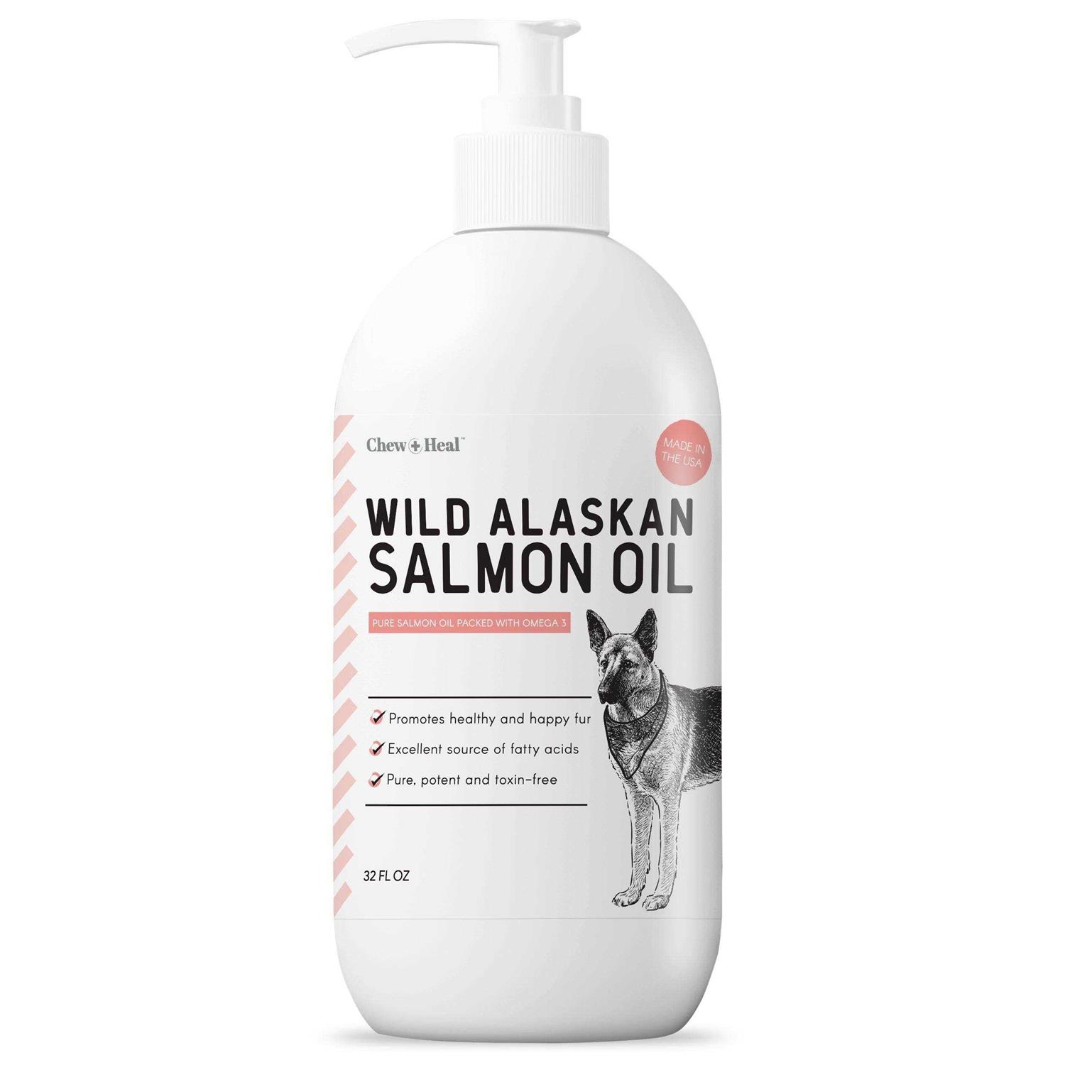 Chew + Heal Pure Wild Alaskan Salmon Oil for Dogs