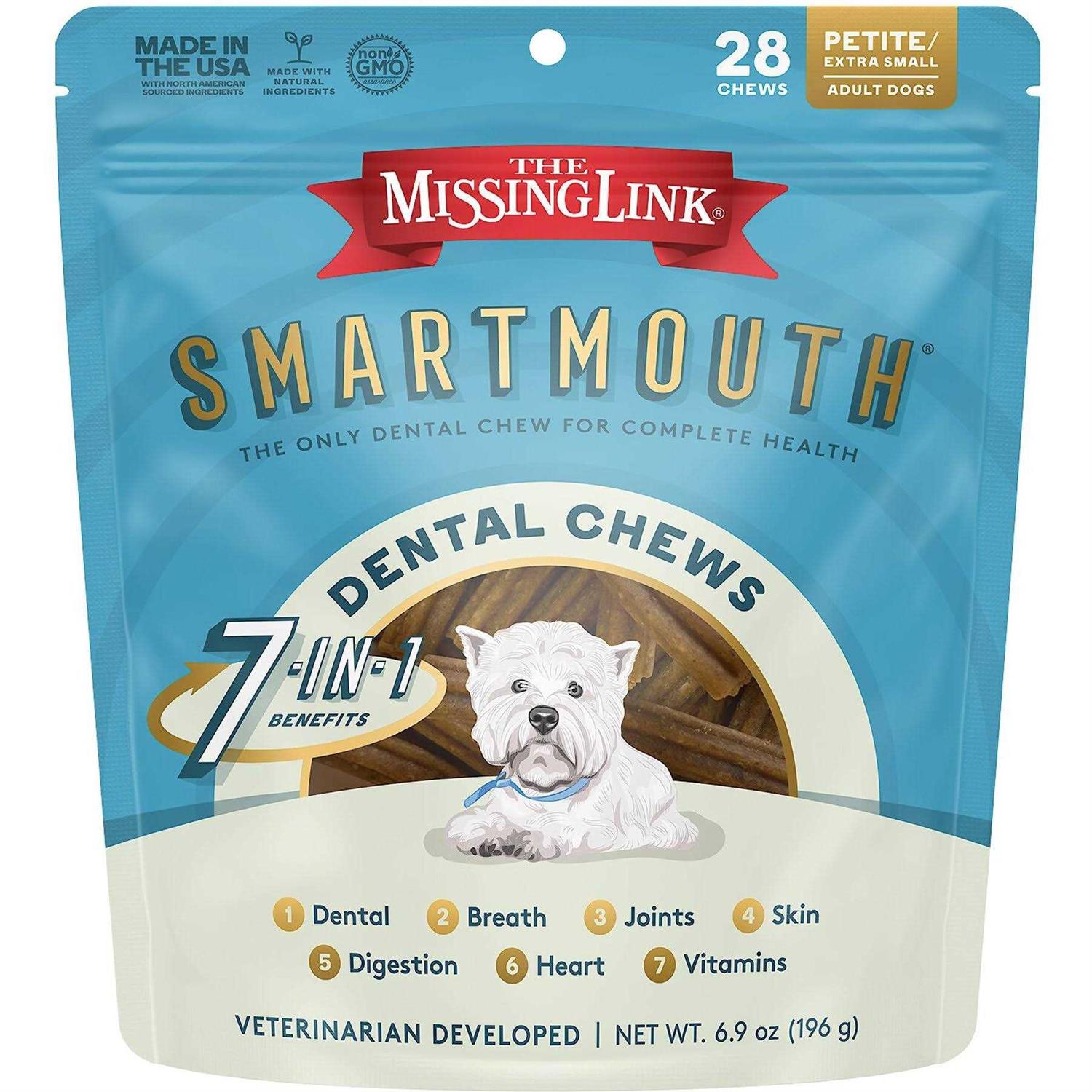 The Missing Link Smartmouth Dental Chews for Dogs
