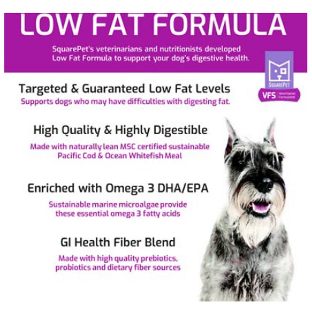 SquarePet VFS Low Fat Formula Dry Dog Food