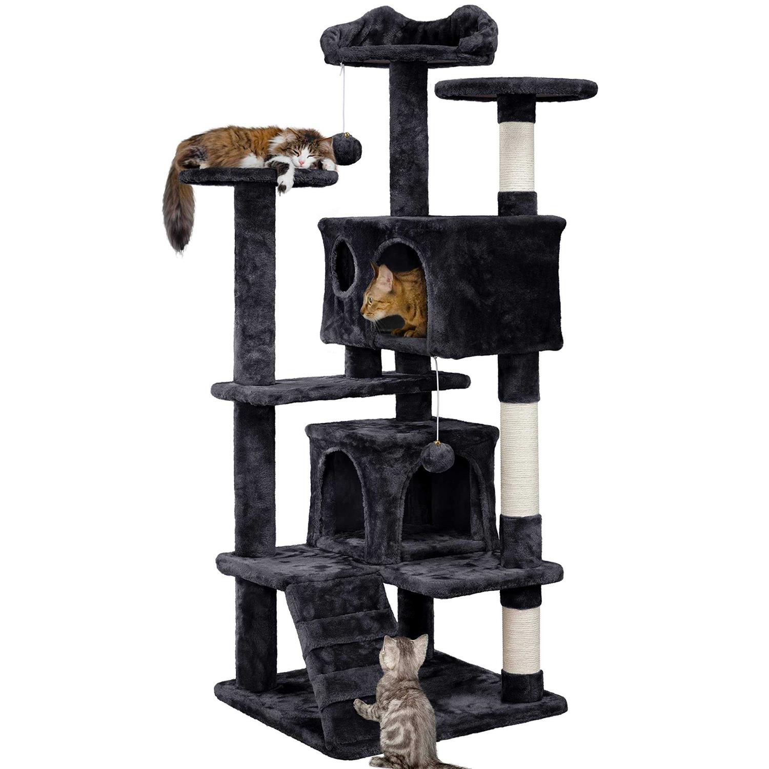Yaheetech 54in Cat Tree Tower Condo Furniture Scratch Post for Kittens Pet House Play