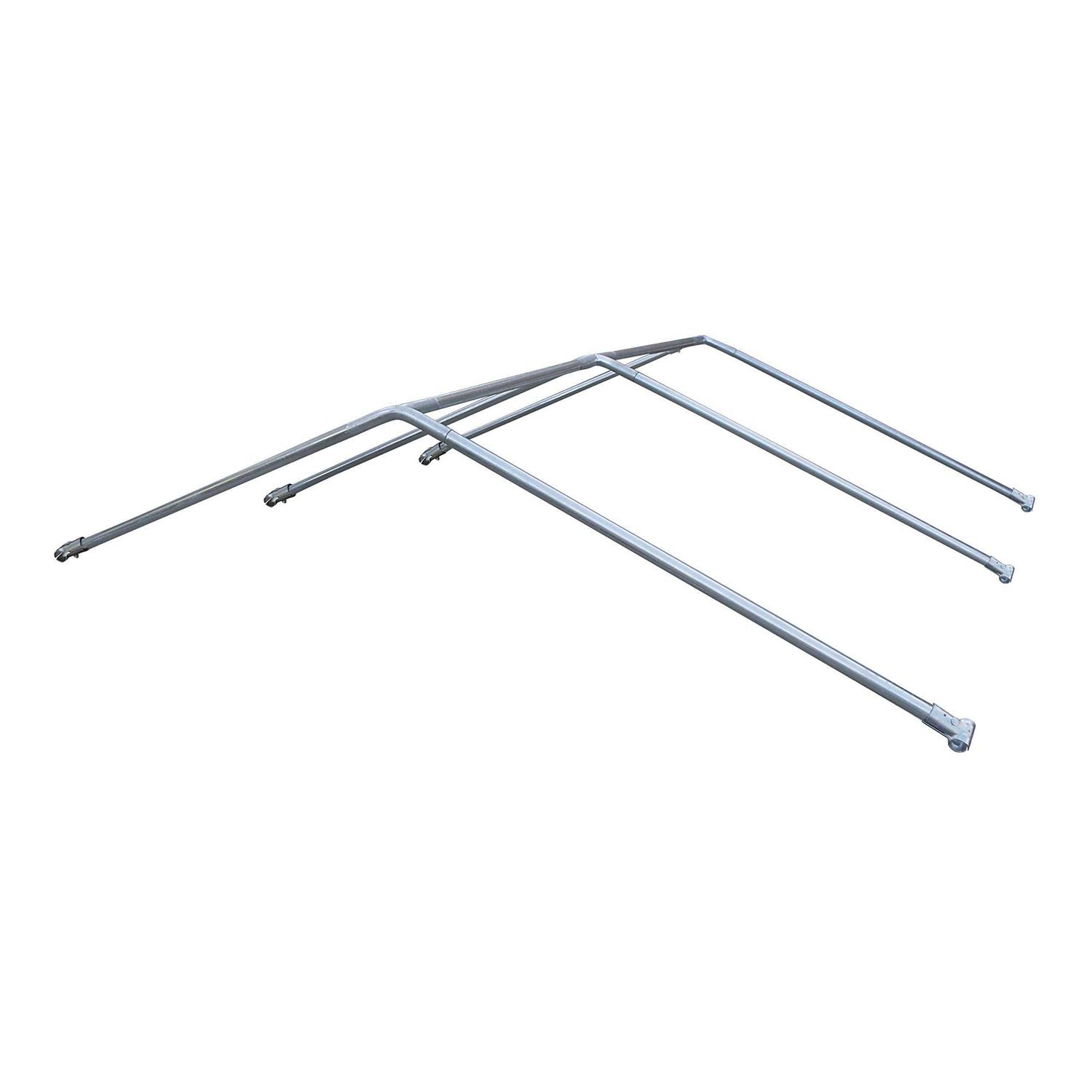 Aleko 7.5 x 7.5 ft. Full Steel Chain Link Dividable Dog Kennel Roof Frame Galvanized Finish