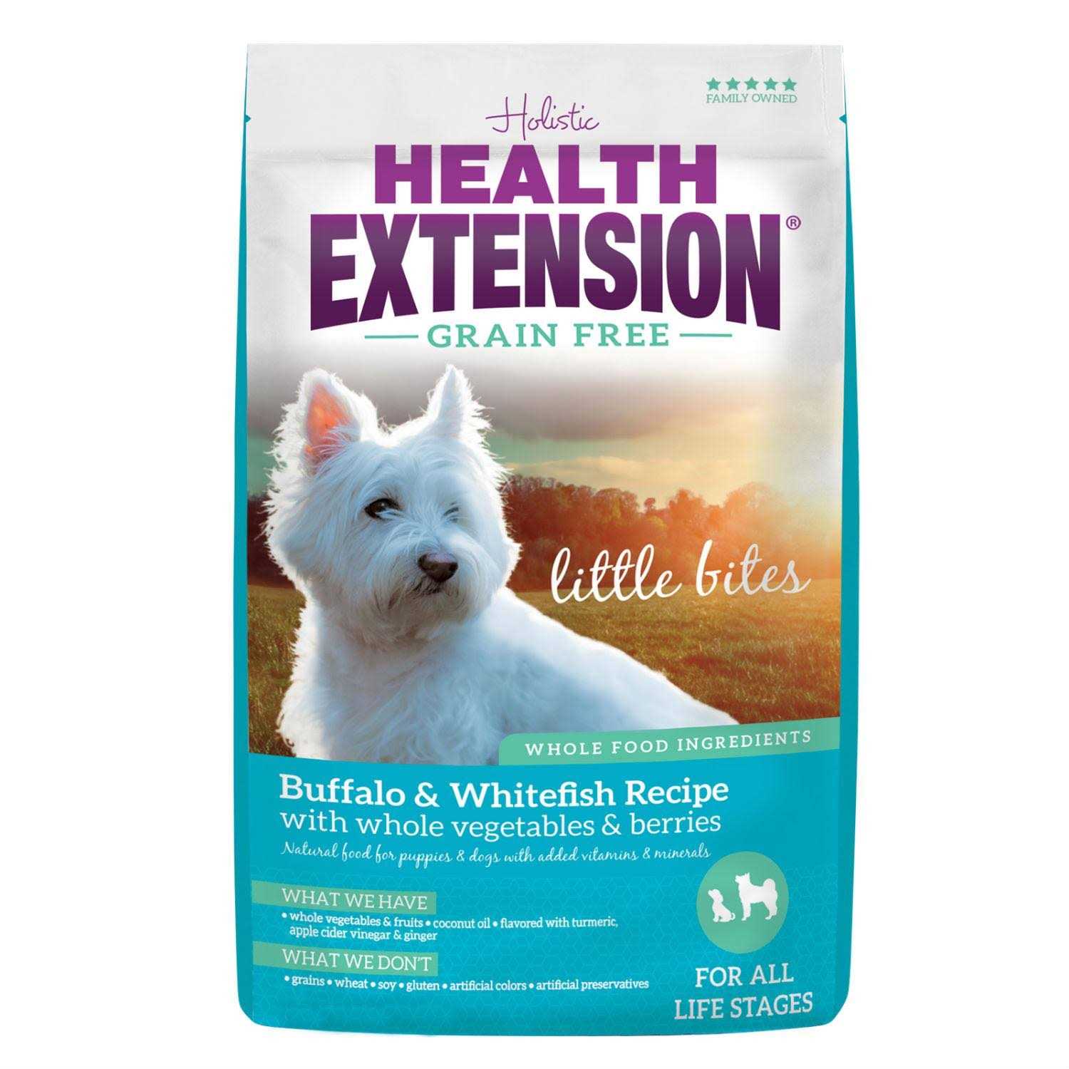 Health Extension Grain Free Buffalo & Whitefish Little Bites Dry Dog Food