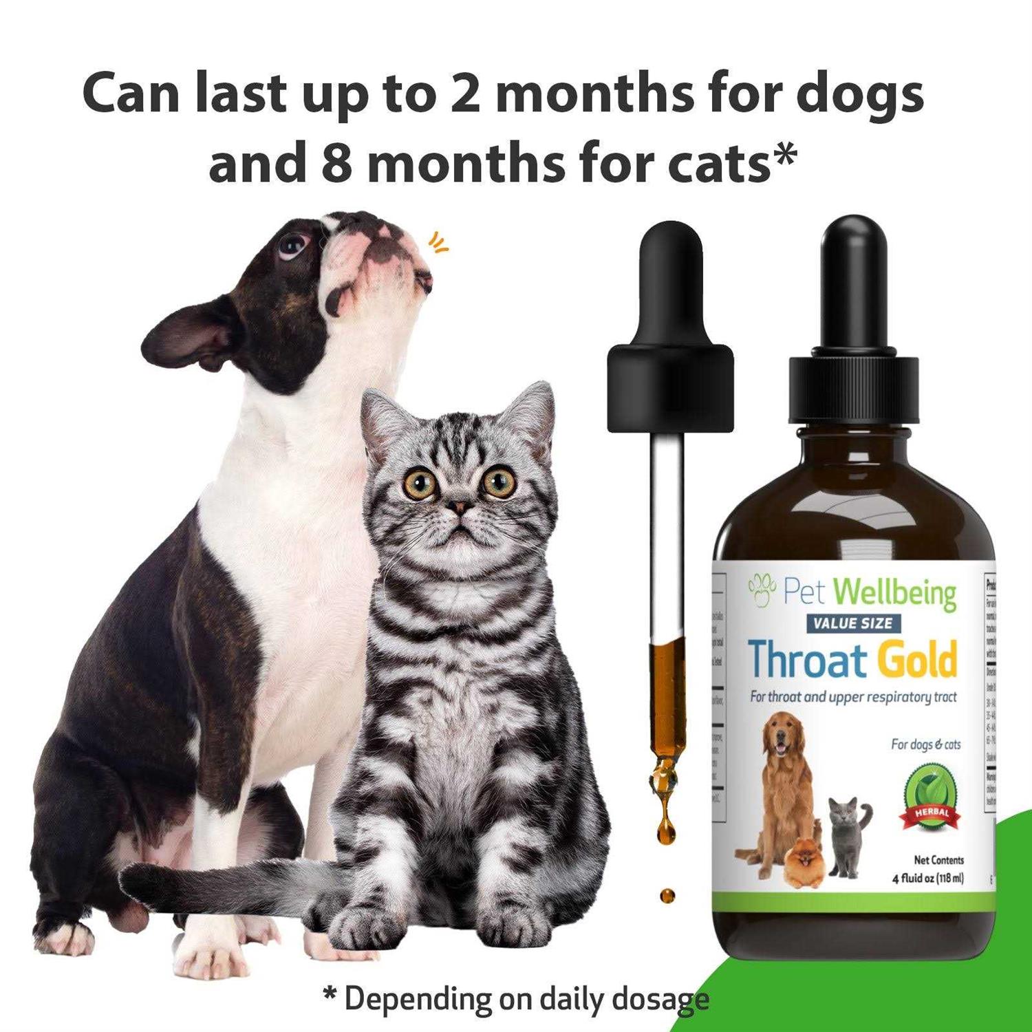 Pet Wellbeing Throat Gold Cough Throat Soother for Dogs