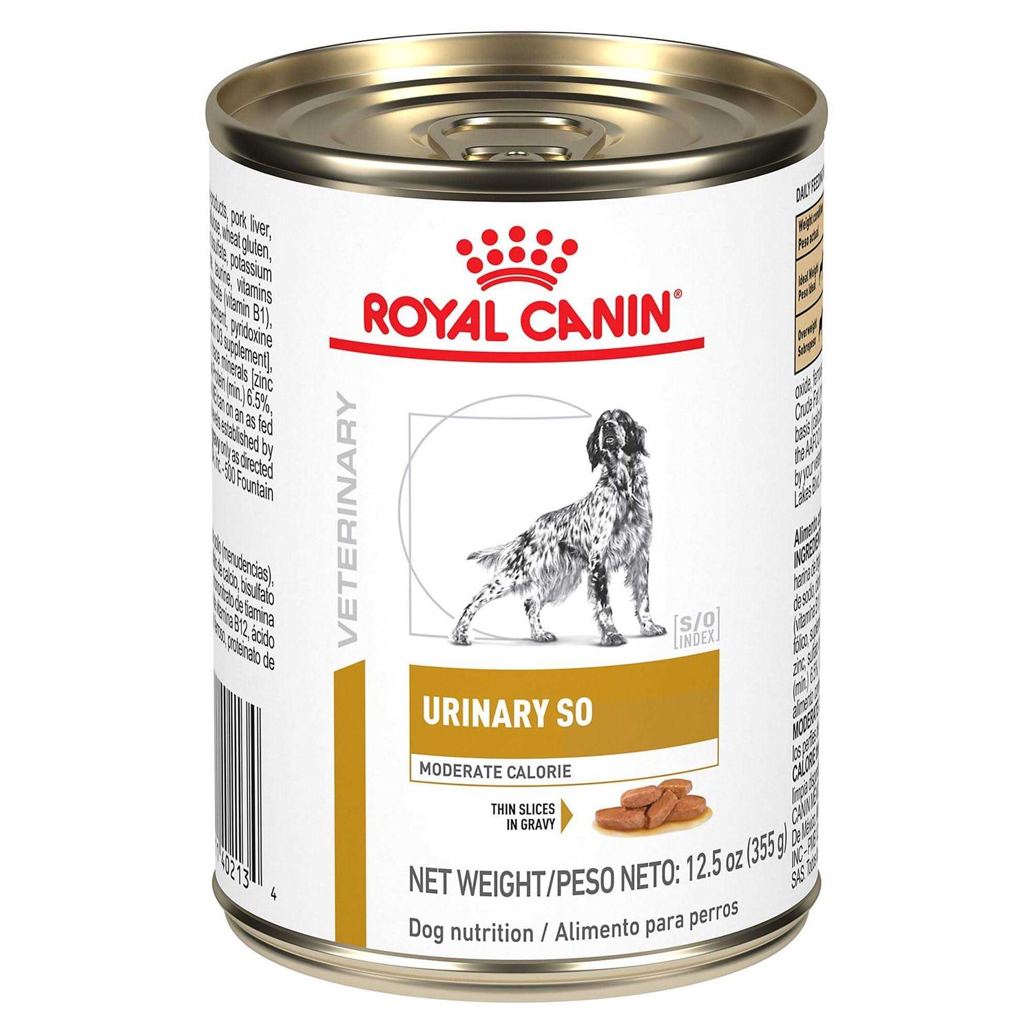 Royal Canin Veterinary Diet Urinary SO Moderate Calorie Morsels in Gravy Canned Dog Food