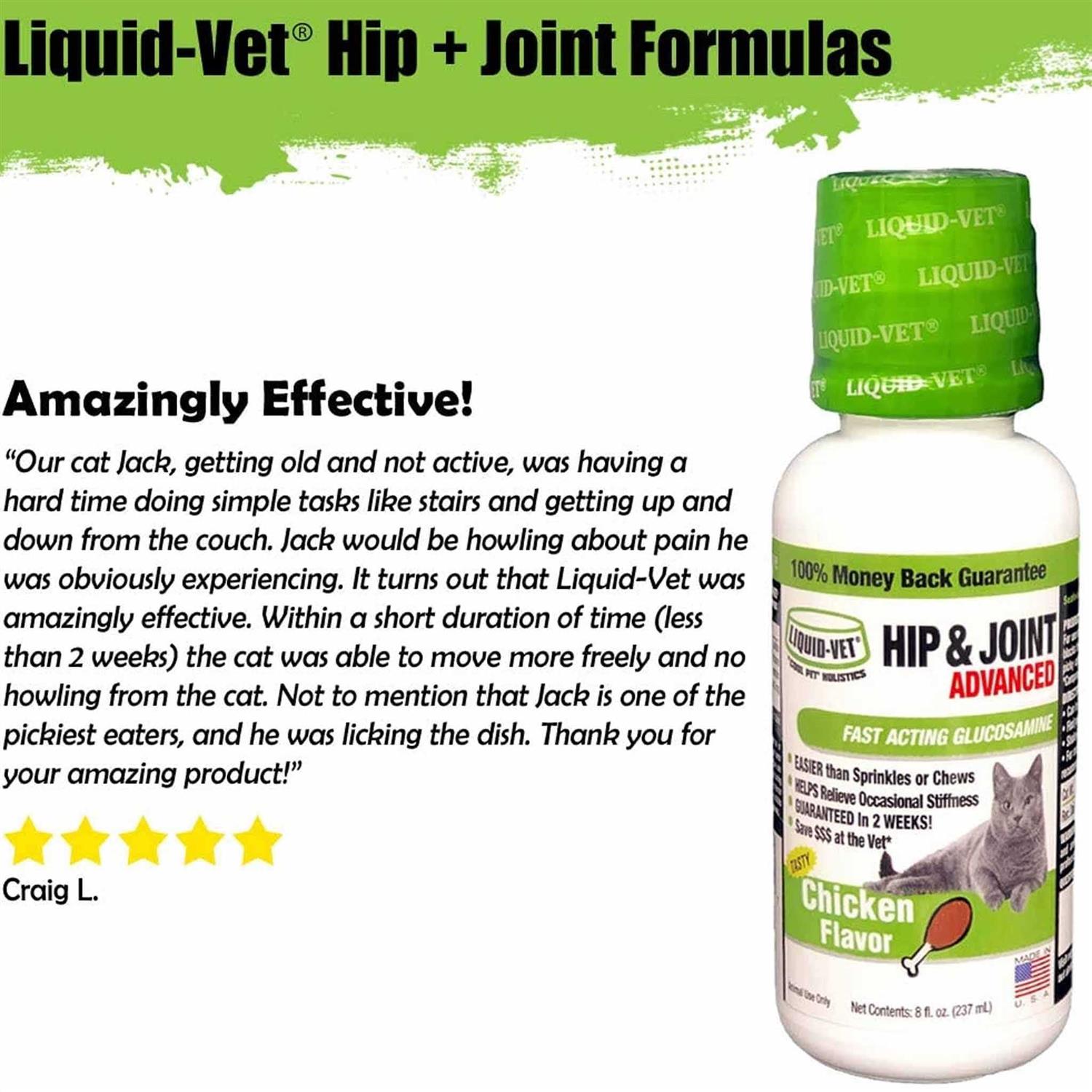 Liquid-Vet Chicken Hip & Joint Support Cat Formula