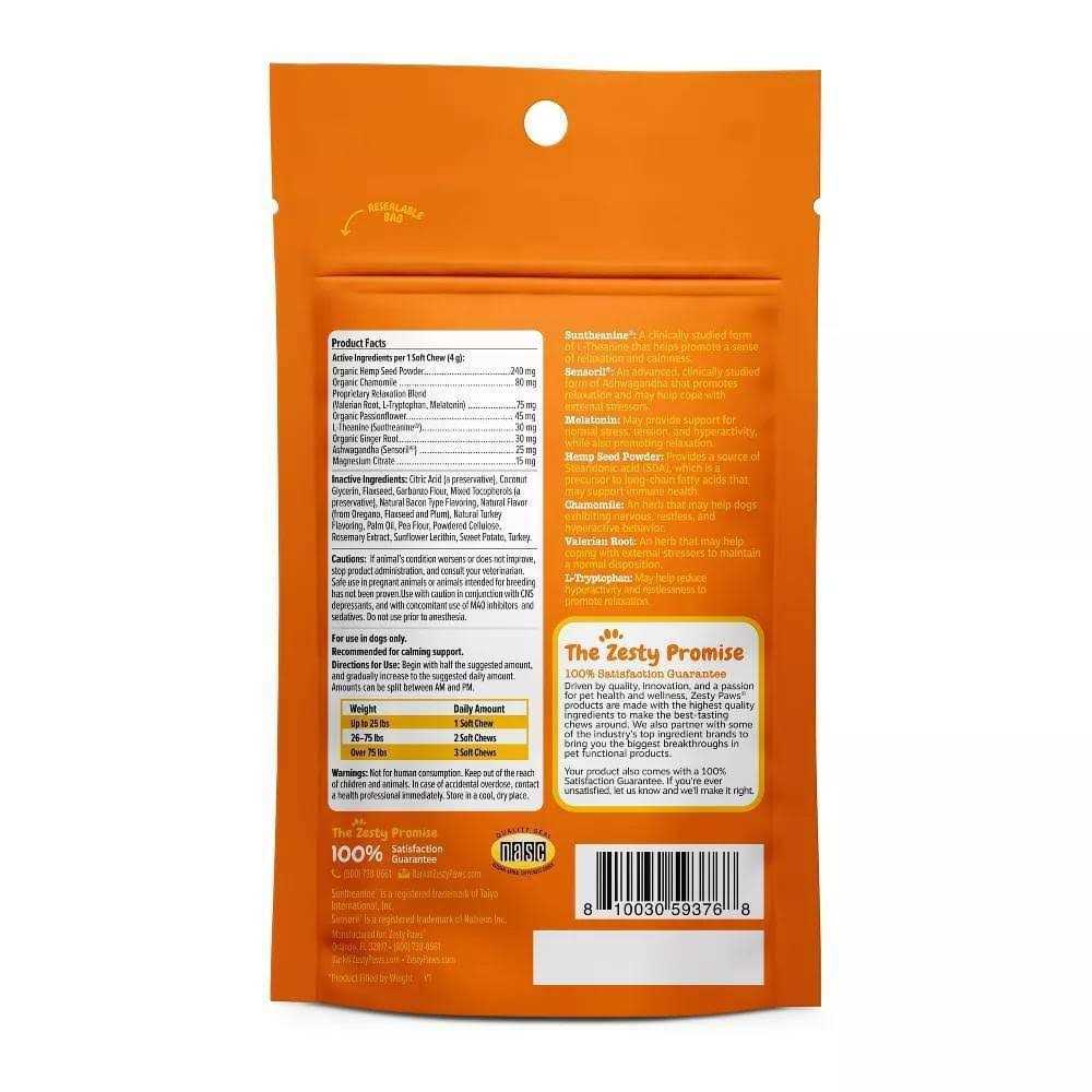 Zesty Paws Valentine + Easter Calming Bites Combo for Dogs Turkey Flavor