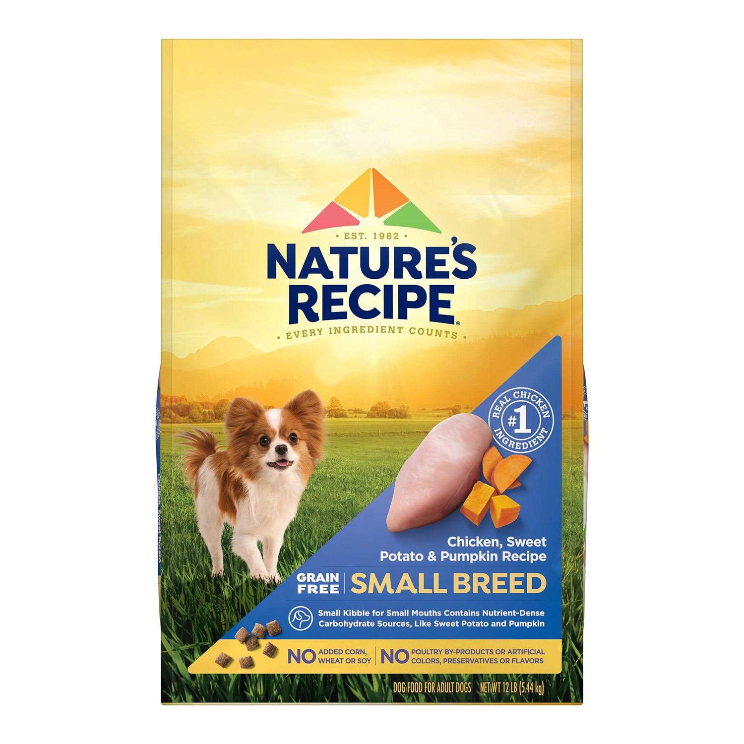 Nature’s Recipe Grain Free Chicken Sweet Potato & Pumpkin Small Breed Dry Dog Food