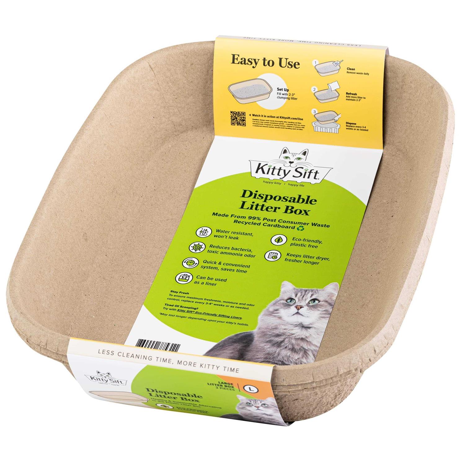 Kitty Sift Eco-Friendly Disposable Litter Box
