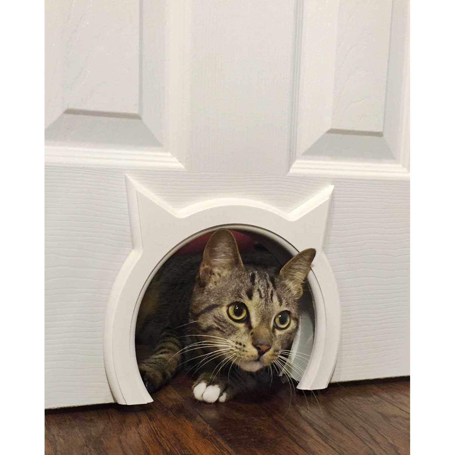 The Kitty Pass Interior Cat Door Hidden Litter Box Pet Door for Cats up to 21 lbs Pet Box