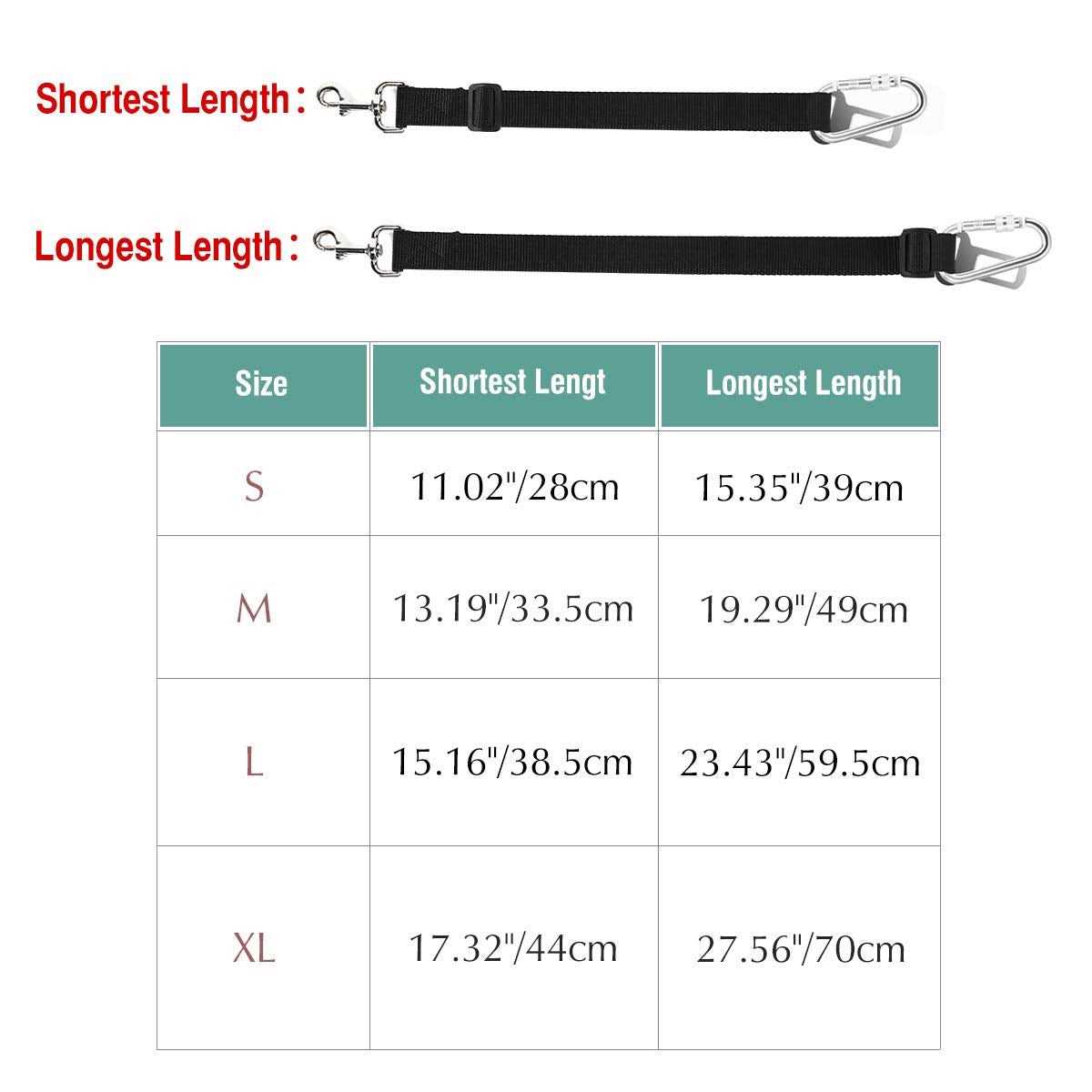 VavoPaw Dog Vehicle Safety Vest Harness, Adjustable Soft Padded Mesh Car Seat Belt Leash Harness with Travel Strap and Carabiner