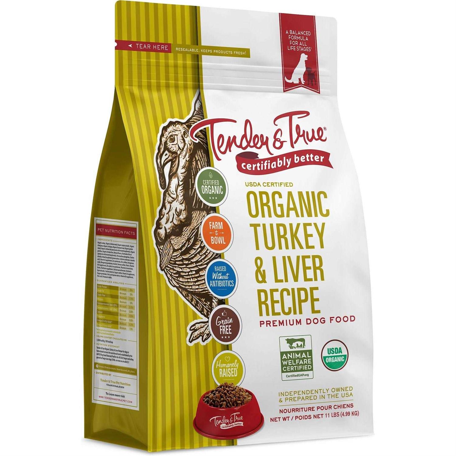Tender & True Organic Turkey & Liver Recipe Dog Food