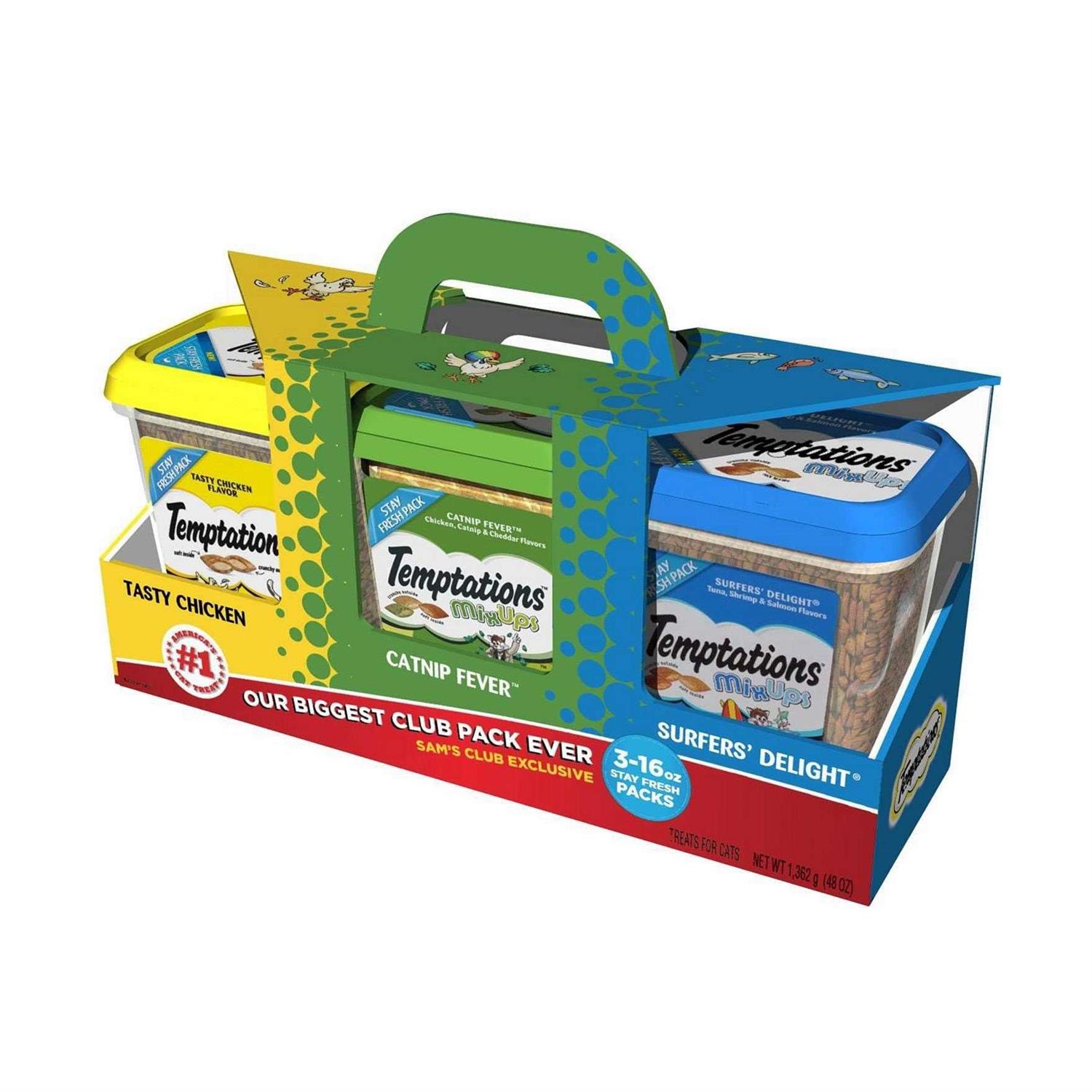 Temptations Cat Treats Catnip Fever/Sailors’ Delight/Tasty Chicken