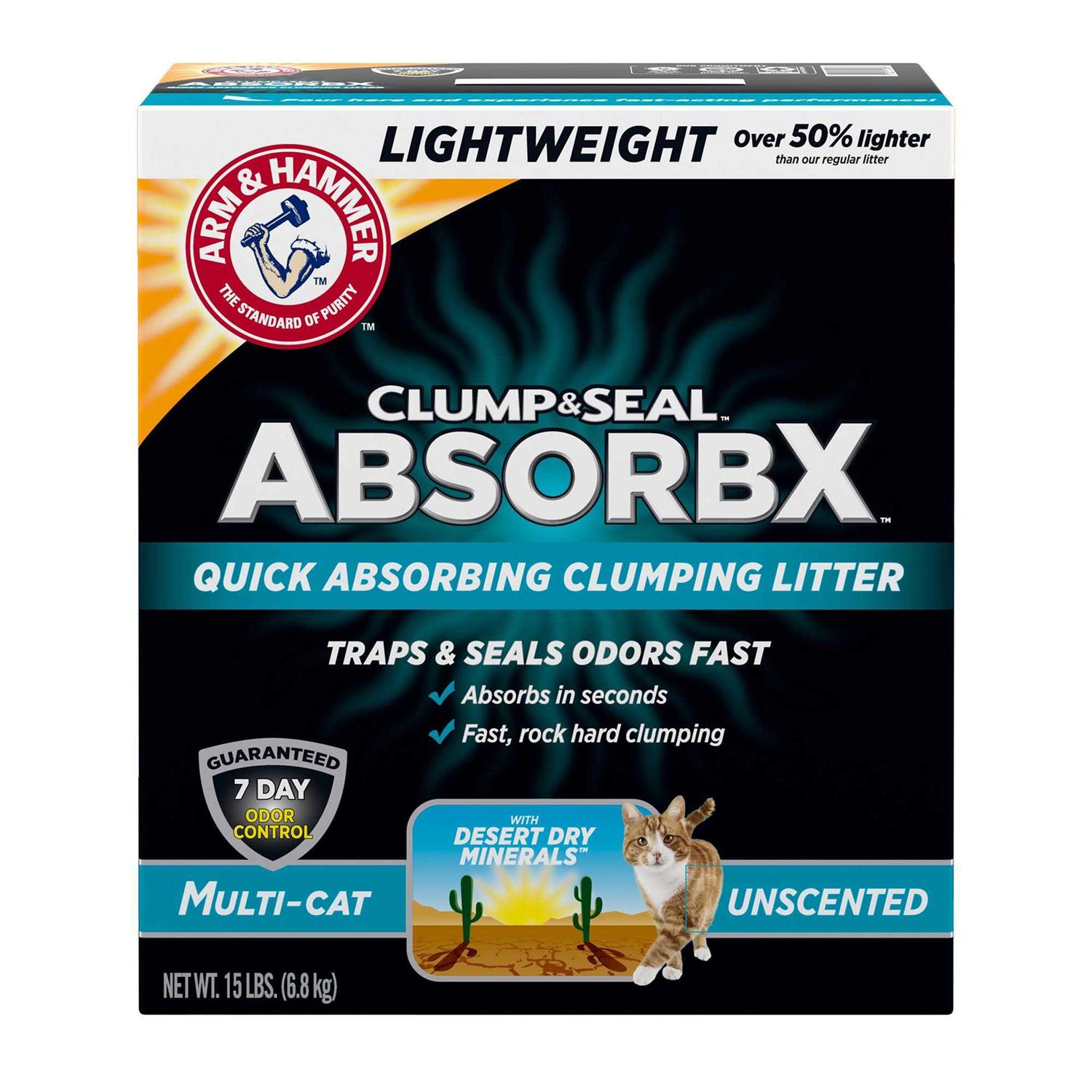Arm & Hammer Clump & Seal AbsorbX Clumping Litter