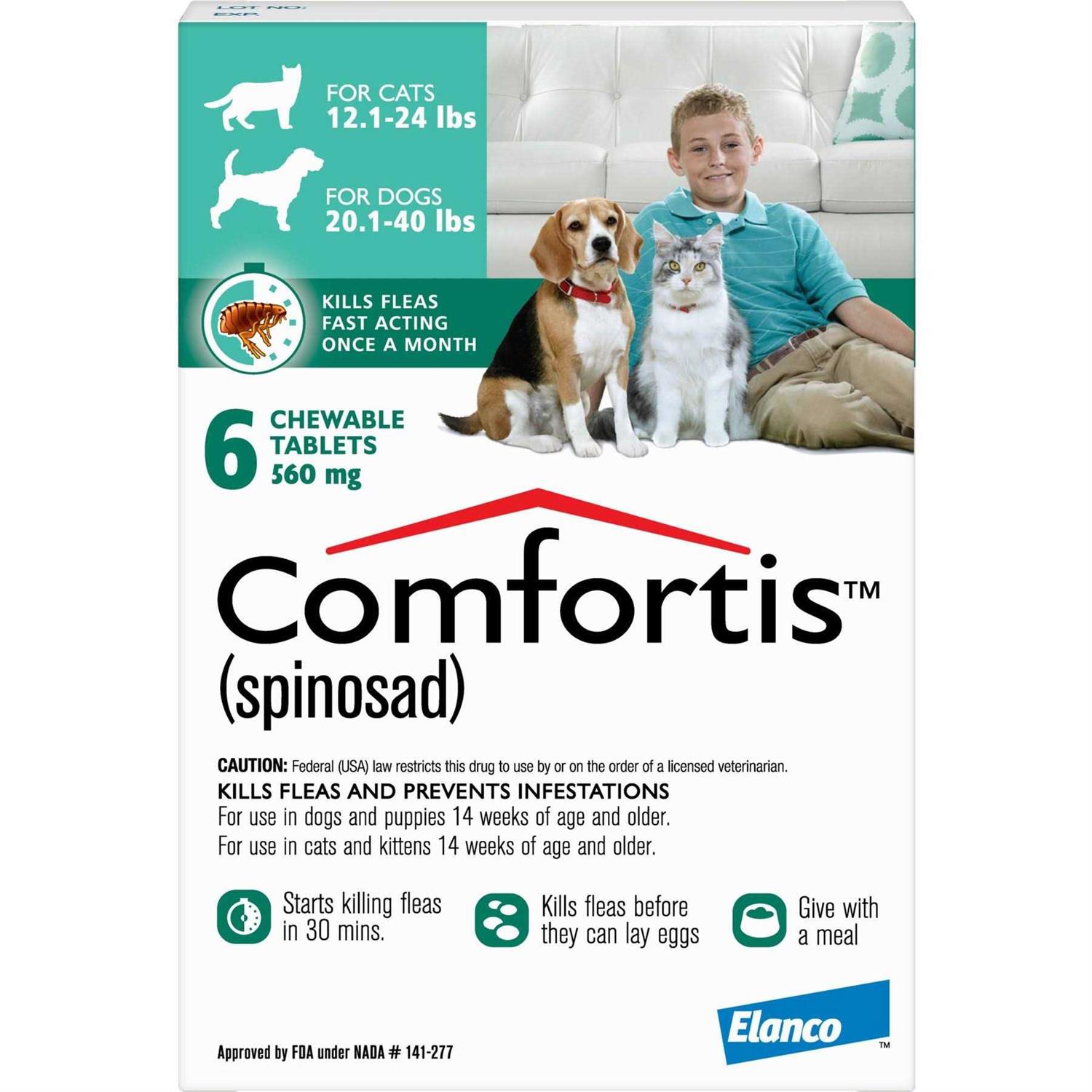 Comfortis Chewable Tablets for Dogs & Cats