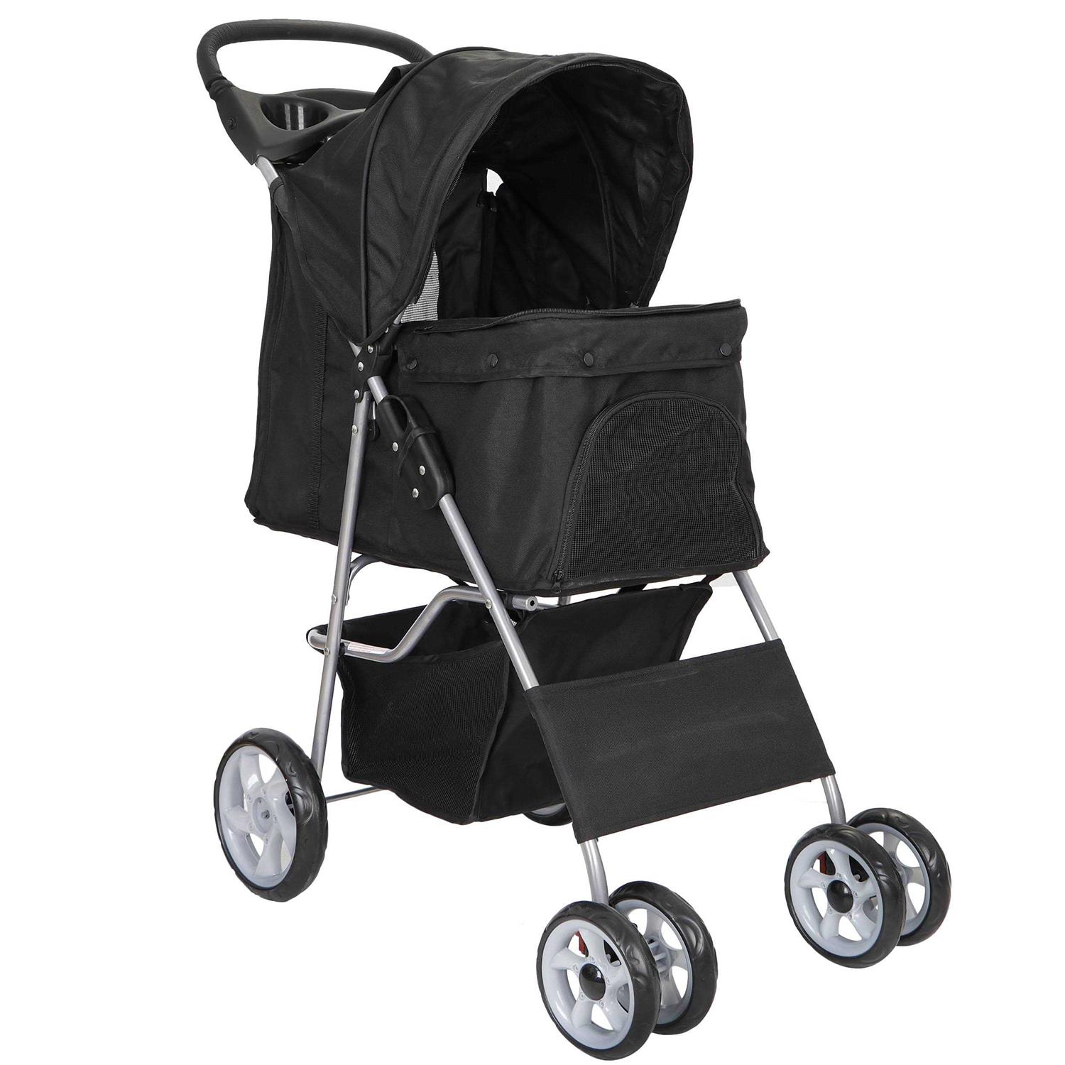 ZENY 4 Wheel Foldable Dog Pet Stroller