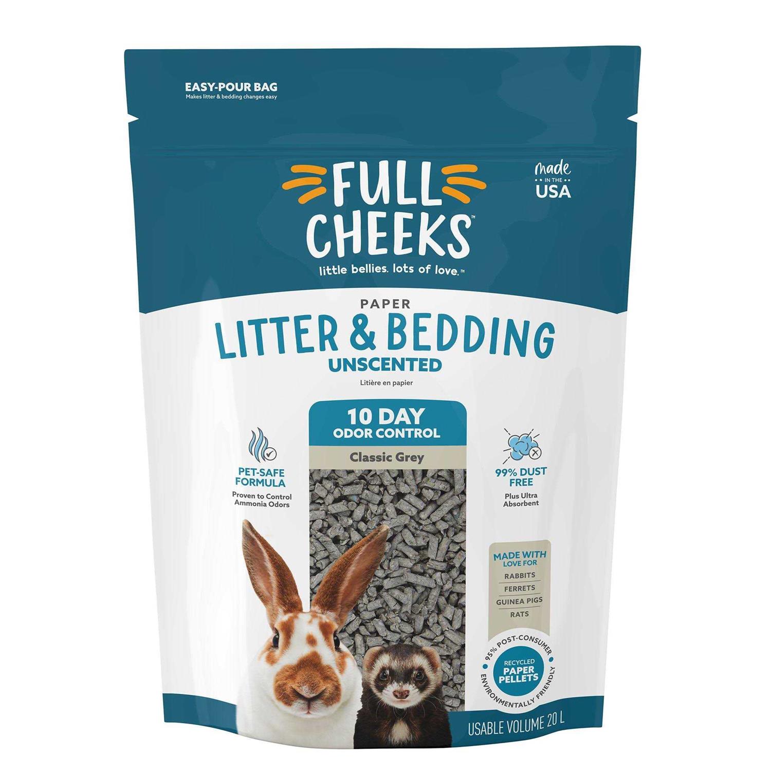 Full Cheeks Odor Control Small Pet Paper Litter and Bedding