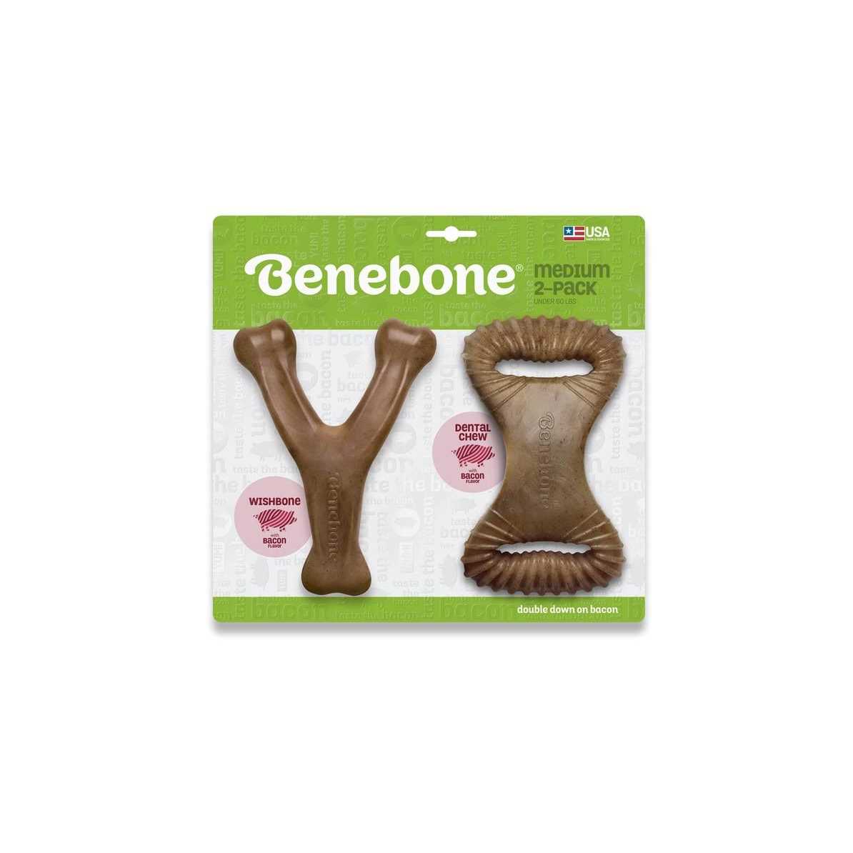 Benebone Dental Chew/Wishbone Bacon Dog Toy