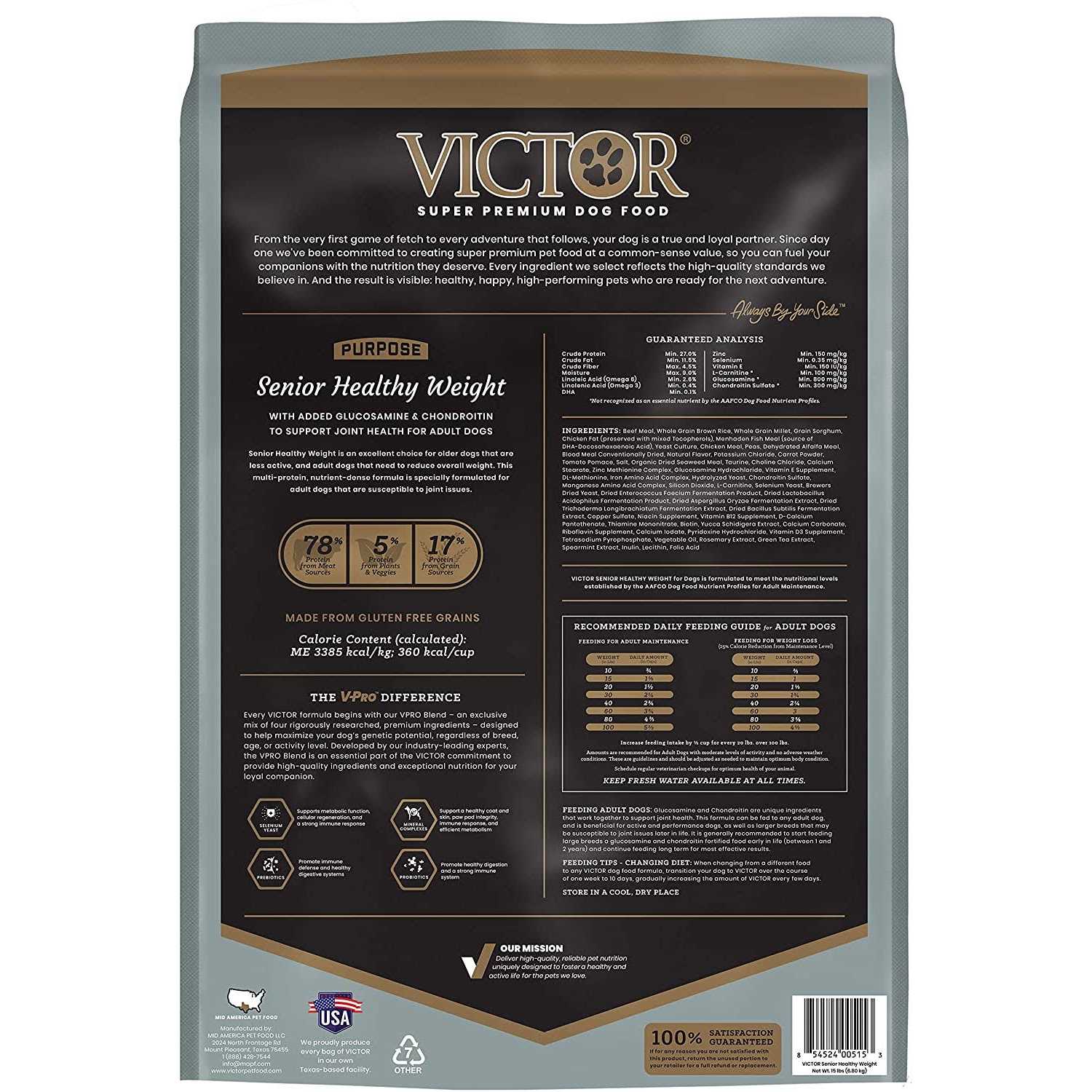 Victor Senior Healthy Weight Dry Dog Food