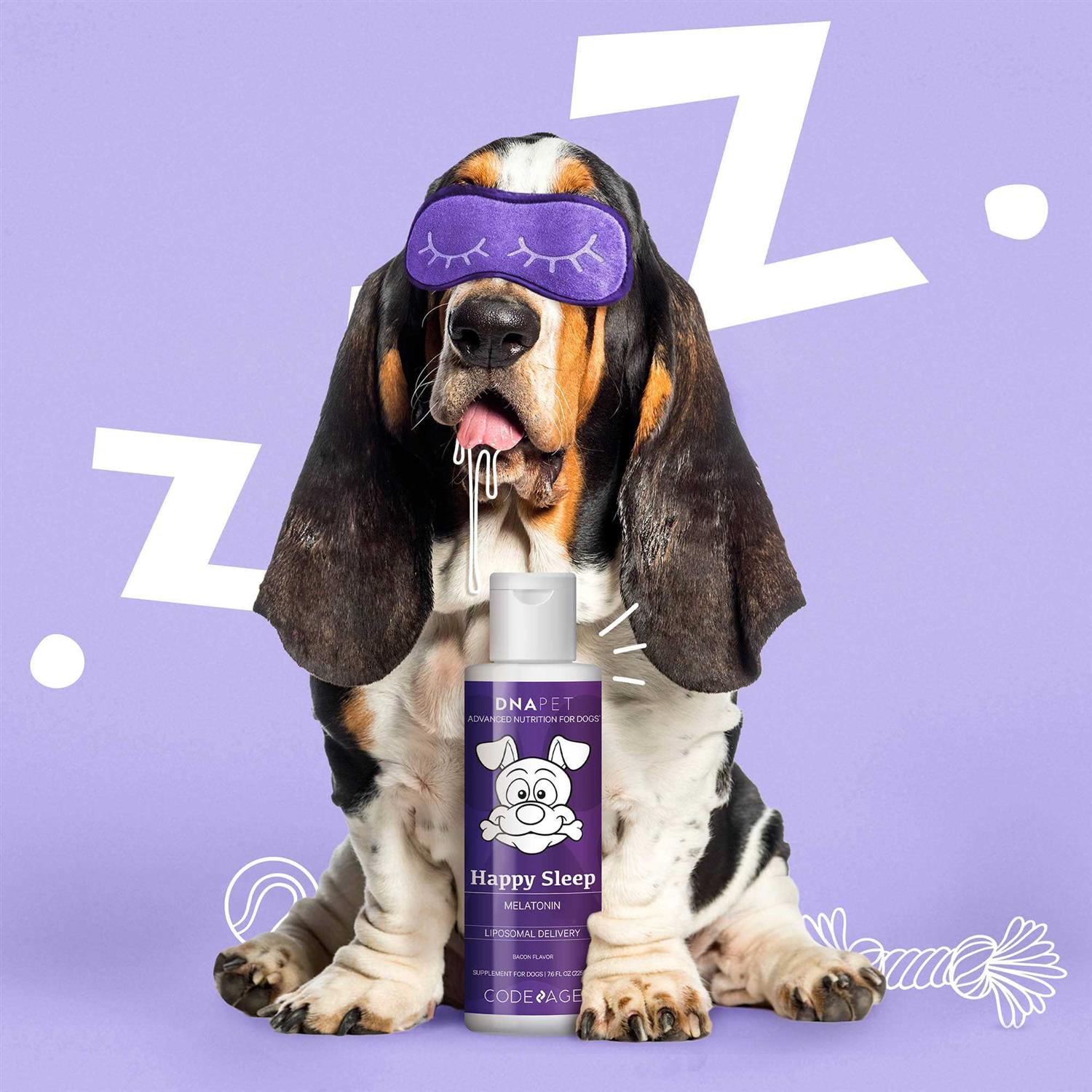 DNA Pet Happy Sleep Liquid Melatonin Dog Supplement