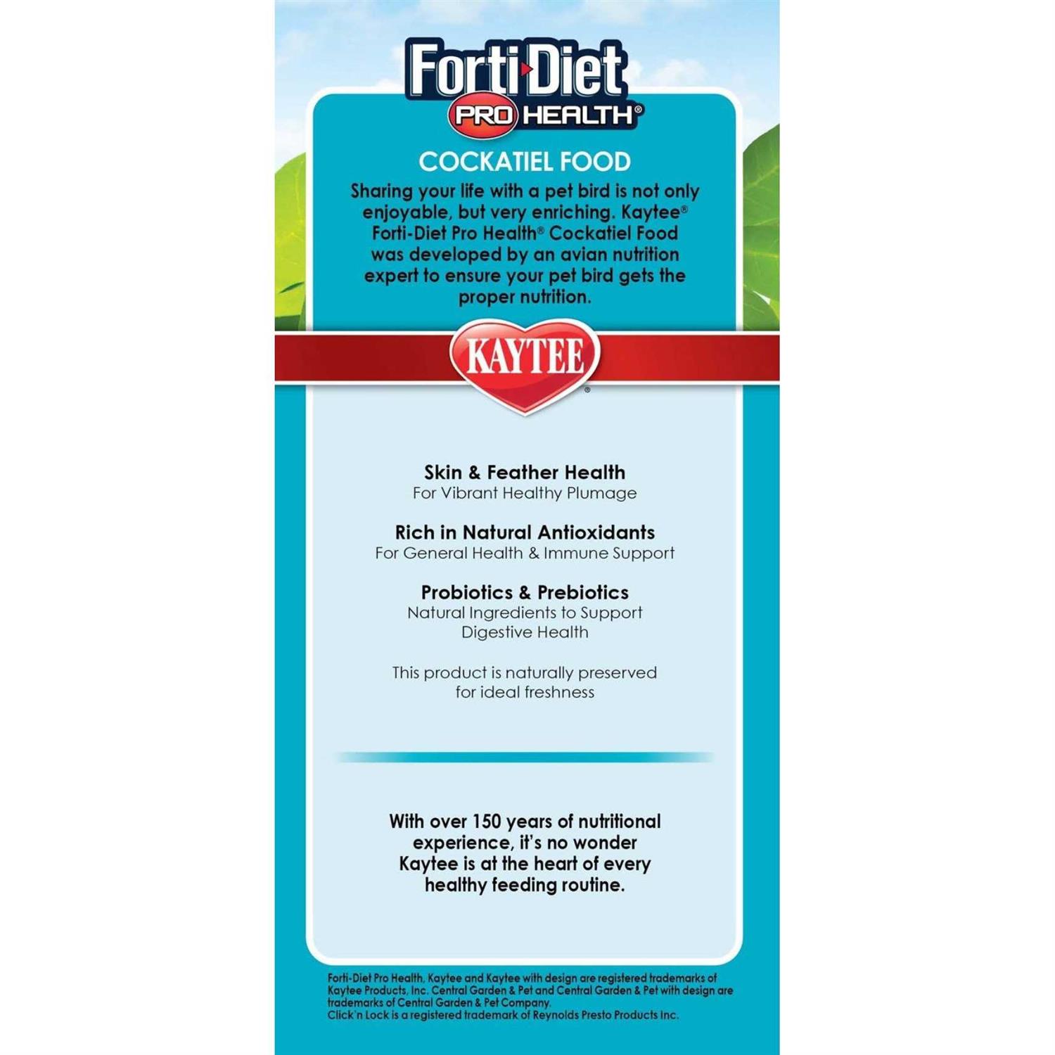 Kaytee Forti-Diet Pro Health Cockatiel Food