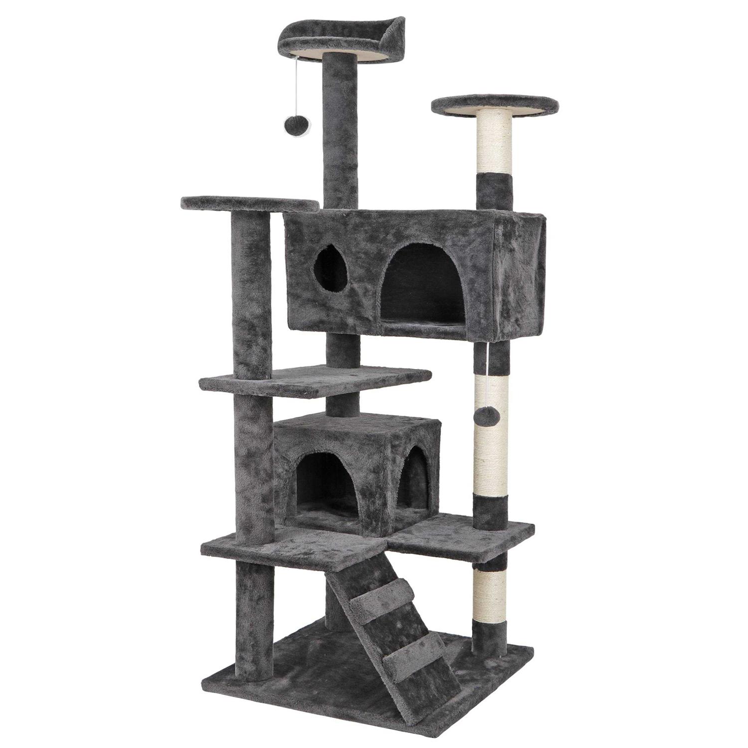 ZENY 53 Cat Tree Multi-Levels Condos Scratching Post Tower Play House