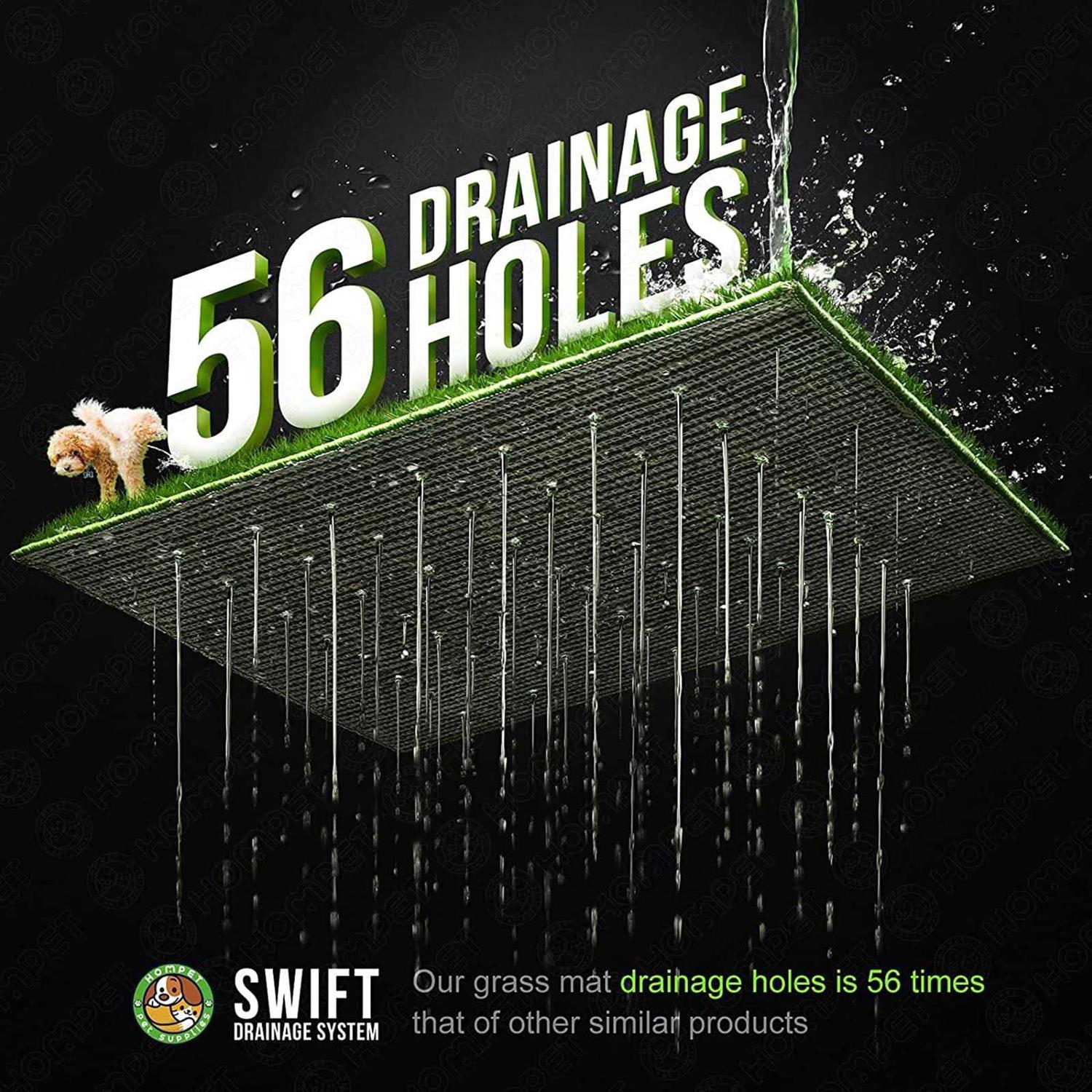 Hompet Dog Potty with Tray Large 30”x20”, Artificial Grass Patch for Indoor and Outdoor Use