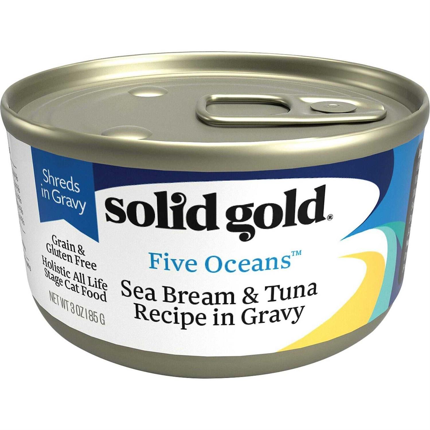 Solid Gold Canned Cat Food Five Oceans Tuna Recipe in Gravy