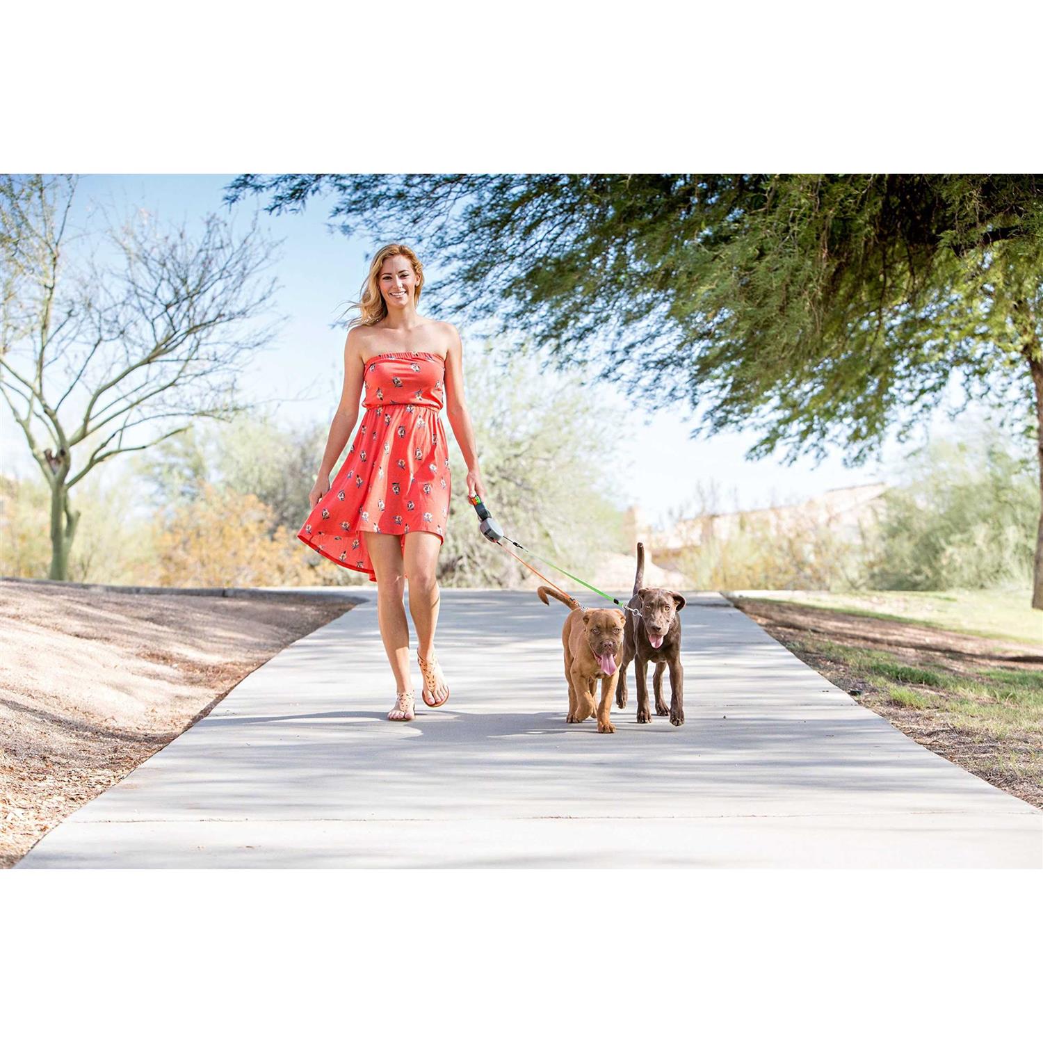 Wigzi Dual Doggie Retractable Leash