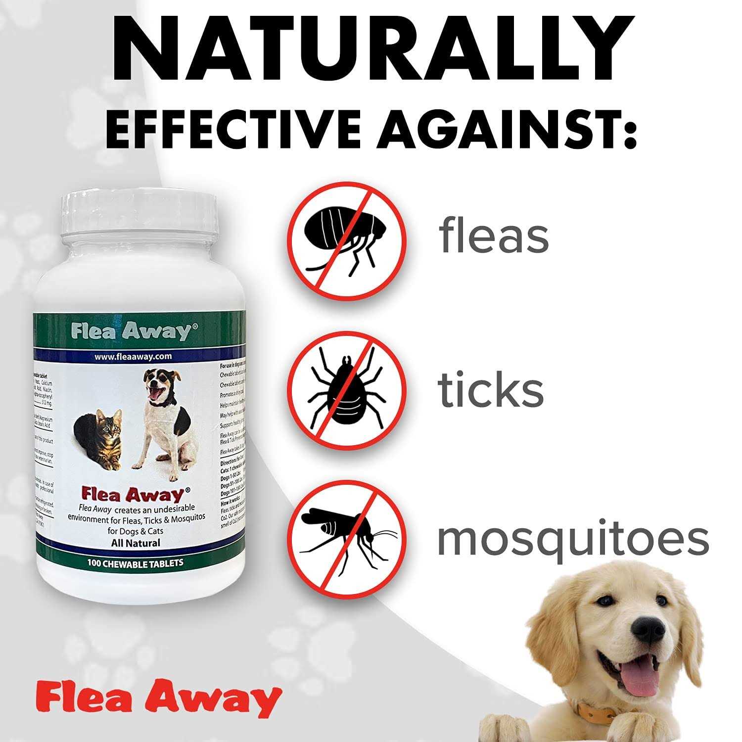 Flea Away Natural Flea Tick Mosquito Repellent for Dogs Cats