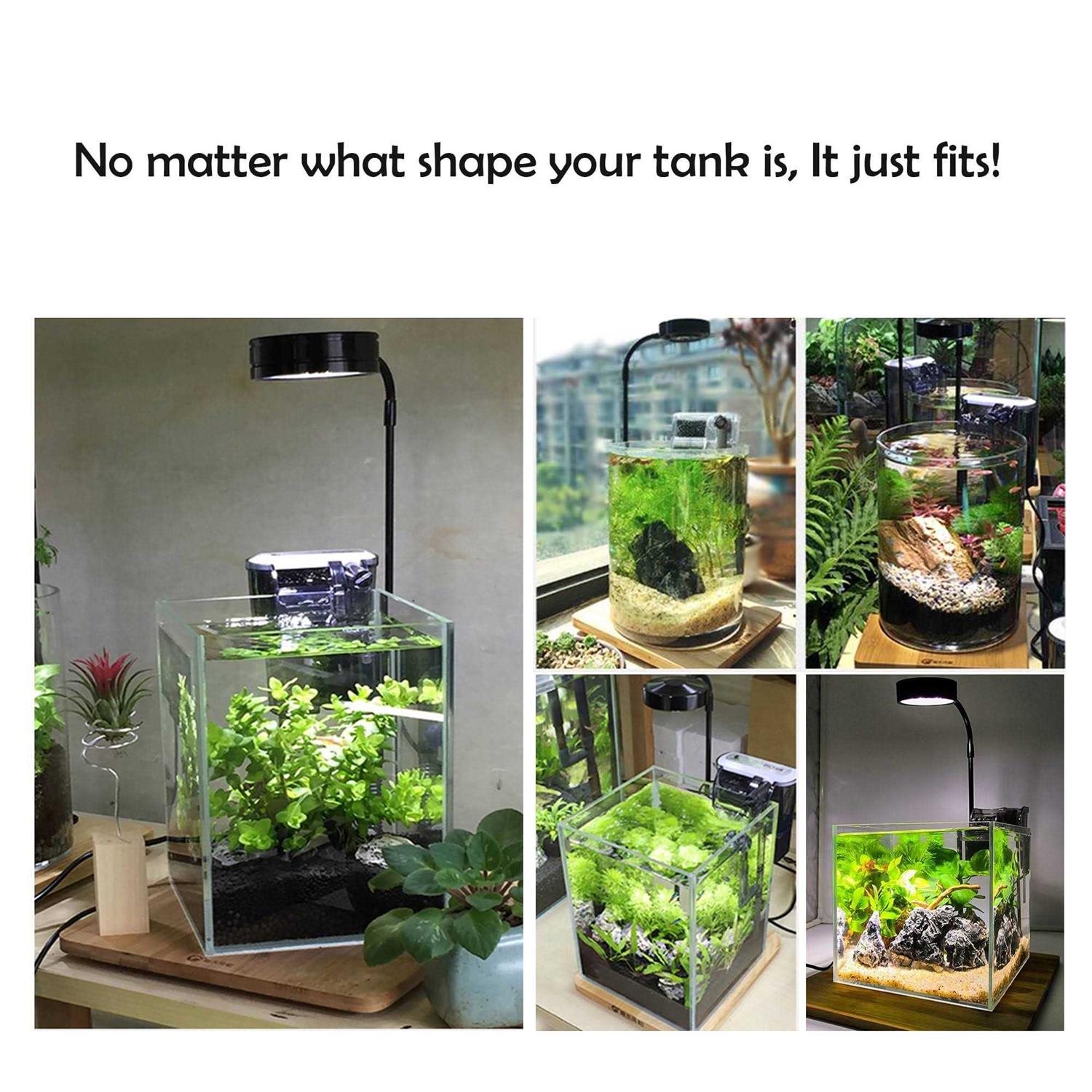 HIRO Aquatics Full Spectrum LED Light with Bamboo Board fits Aquarium Nano Tank