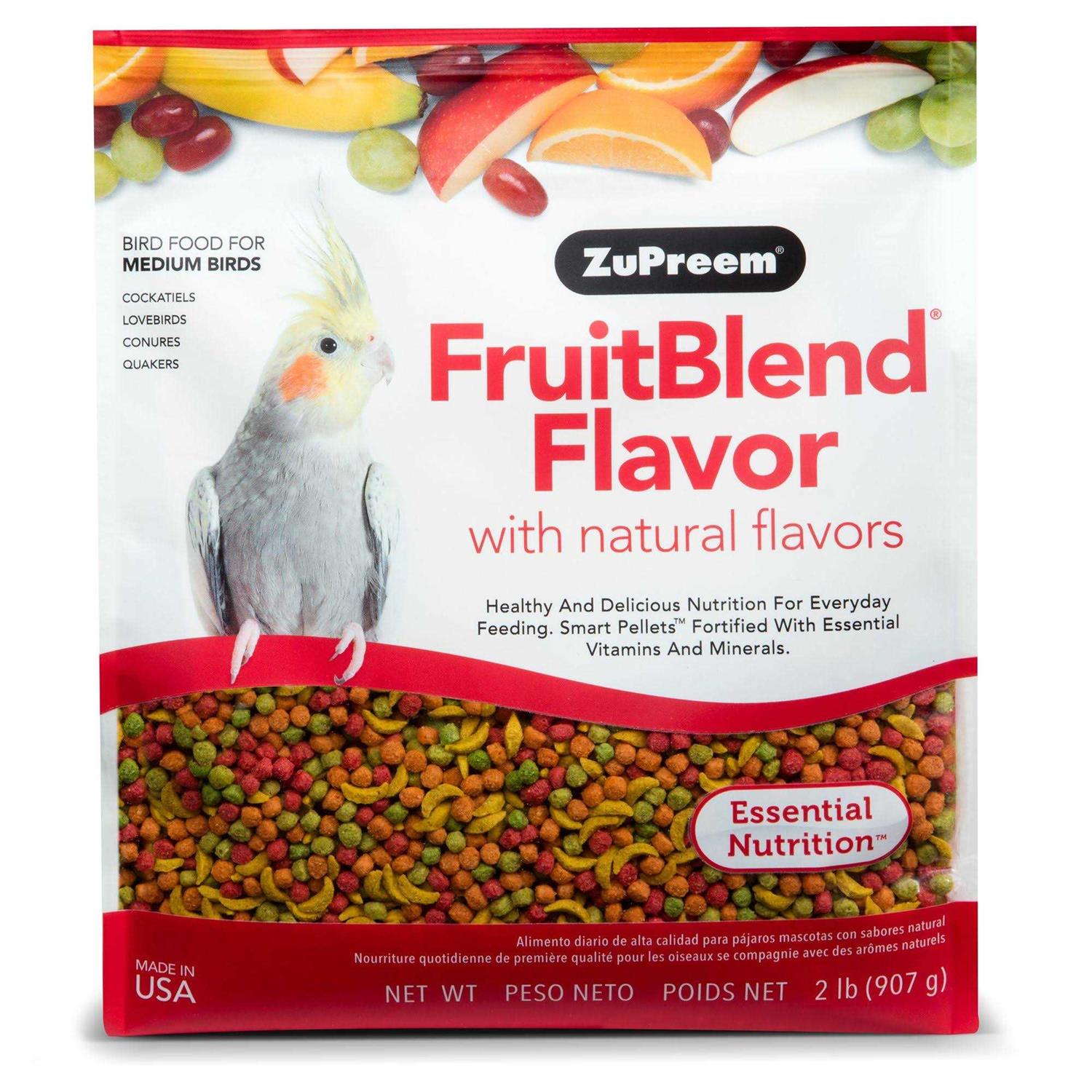 ZuPreem FruitBlend Flavor Bird Food for Medium Birds