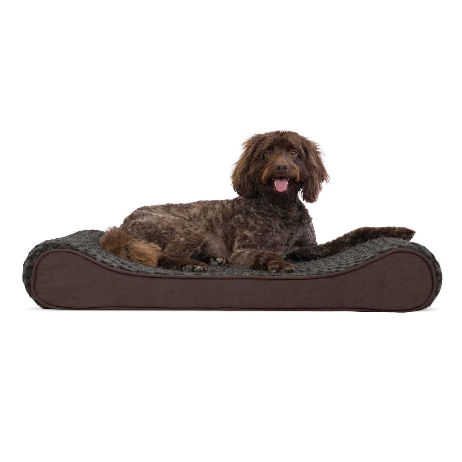 FurHaven Pet Bed Plush Luxe Lounger Dog Bed