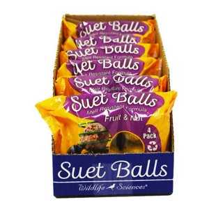 Wildlife Sciences Fruit & Nut Suet Balls Wild Bird Food, 6 count