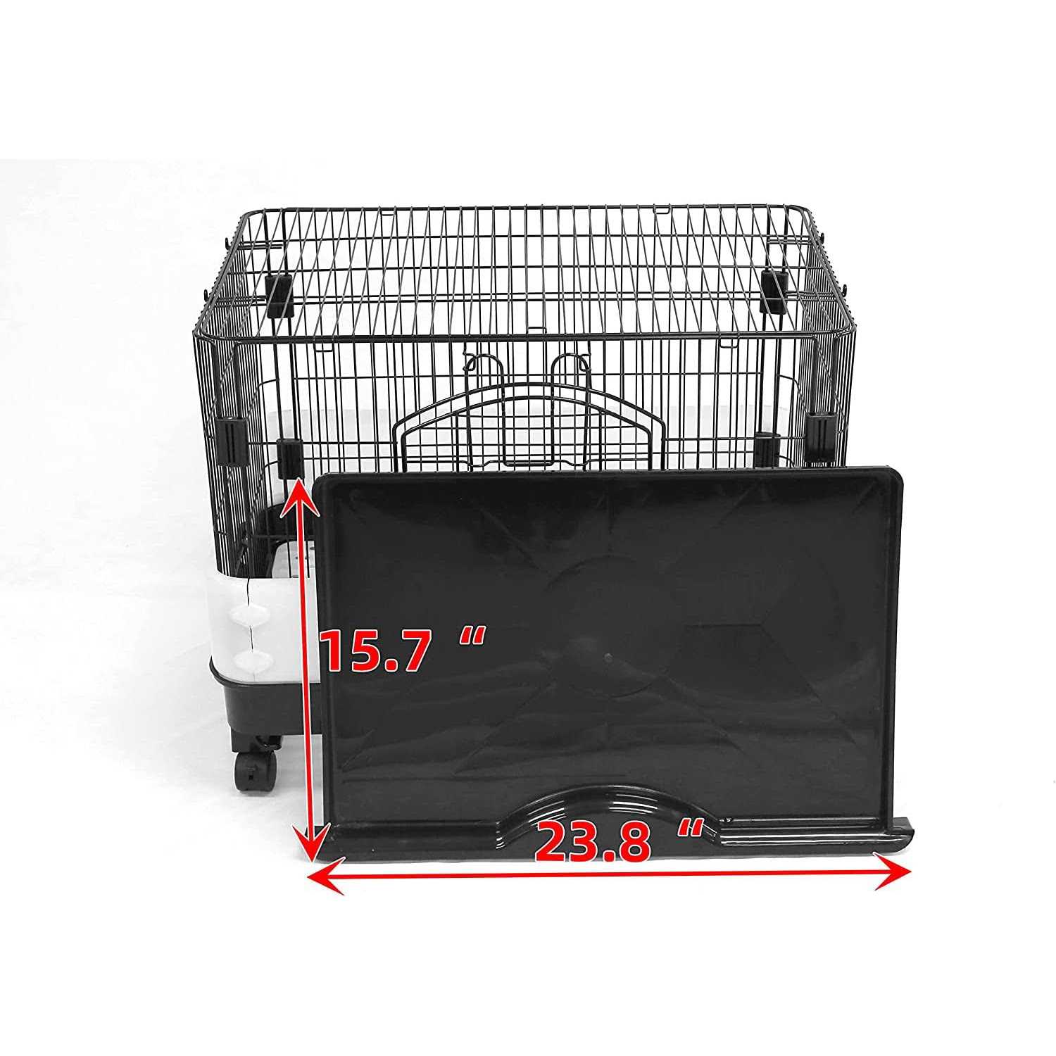 Homey Pet 26 Rabbit Cage Carry with Pull Out Tray and Caster