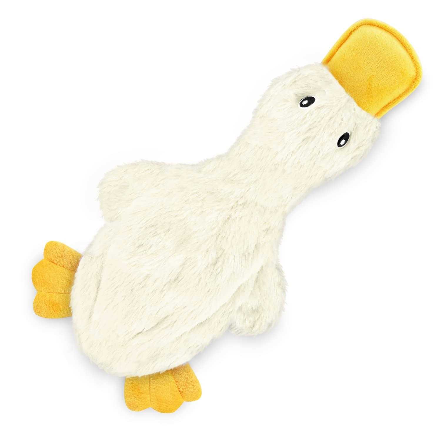 Best Pet Supplies Crinkle Dog Toy for Small, Medium, and Large Breeds, Cute No Stuffing Duck with Soft Squeaker, Fun for Indoor Puppies and Senior
