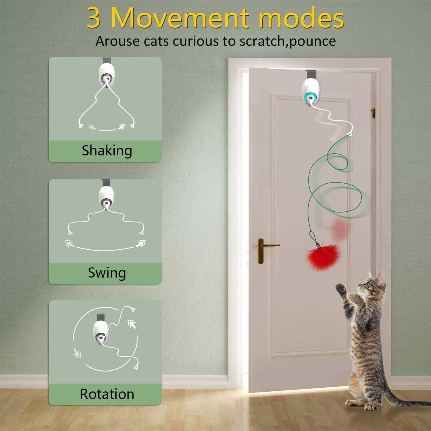 umosis hanging cat toy automatic teaser cat string toy
