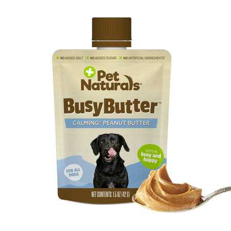 Pet Naturals Busybutter Calming Peanut Butter Stress & Anxiety Support Dog Supplement, 1.5-oz, 6 count