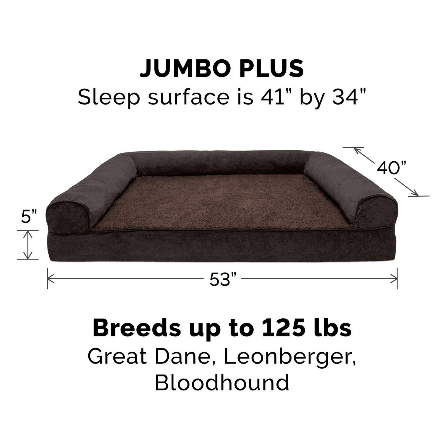 FurHaven Sofa Pet Bed Faux Fleece Chenille