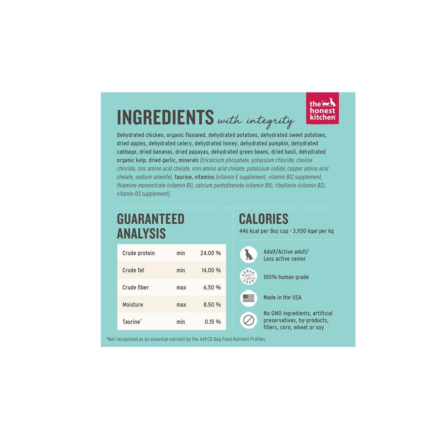 The Honest Kitchen Dehydrated Grain Free Chicken Dog Food