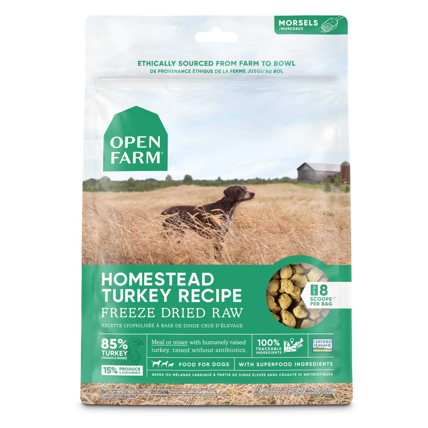 Open Farm Freeze Dried Raw Dog Food Homestead Turkey