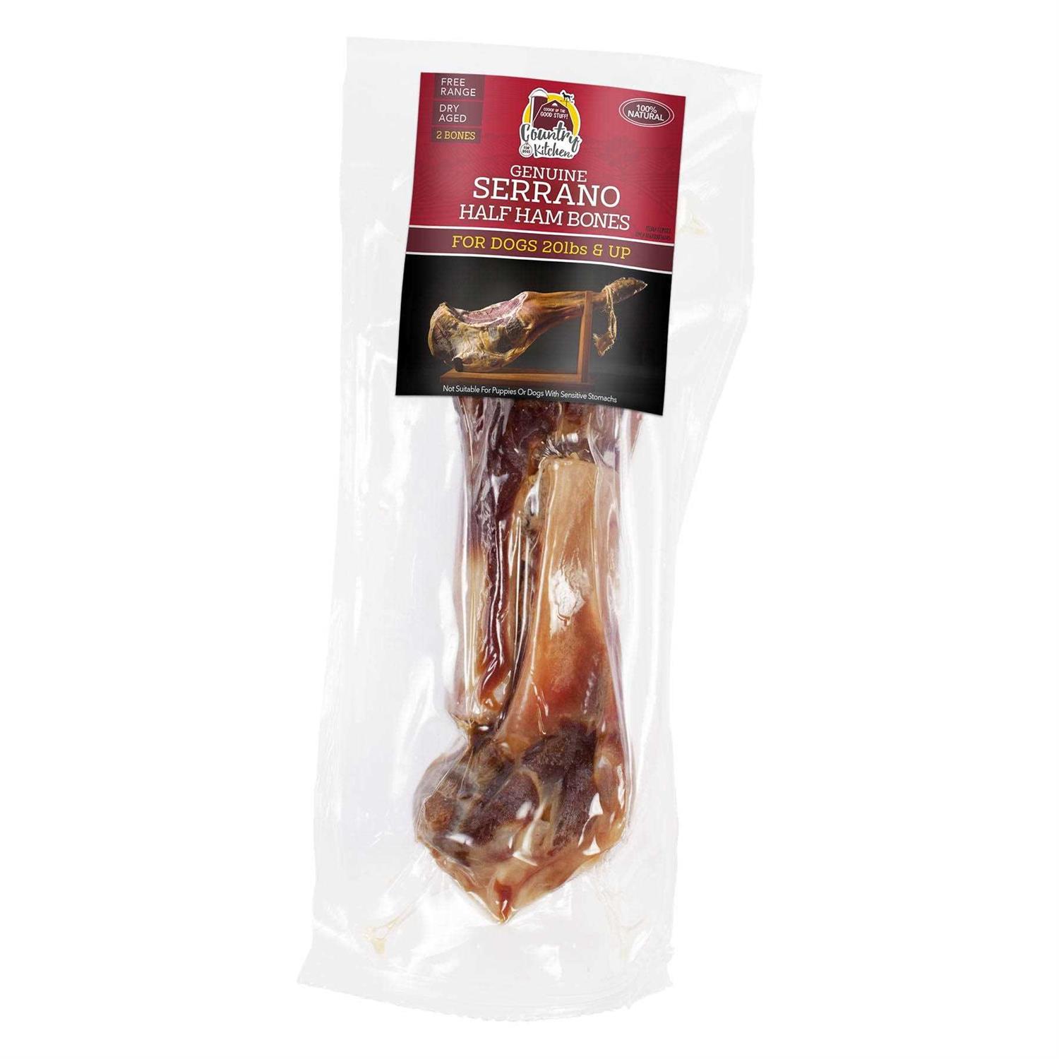 Country Kitchen Genuine Serrano Half Ham Bones Dog Treats