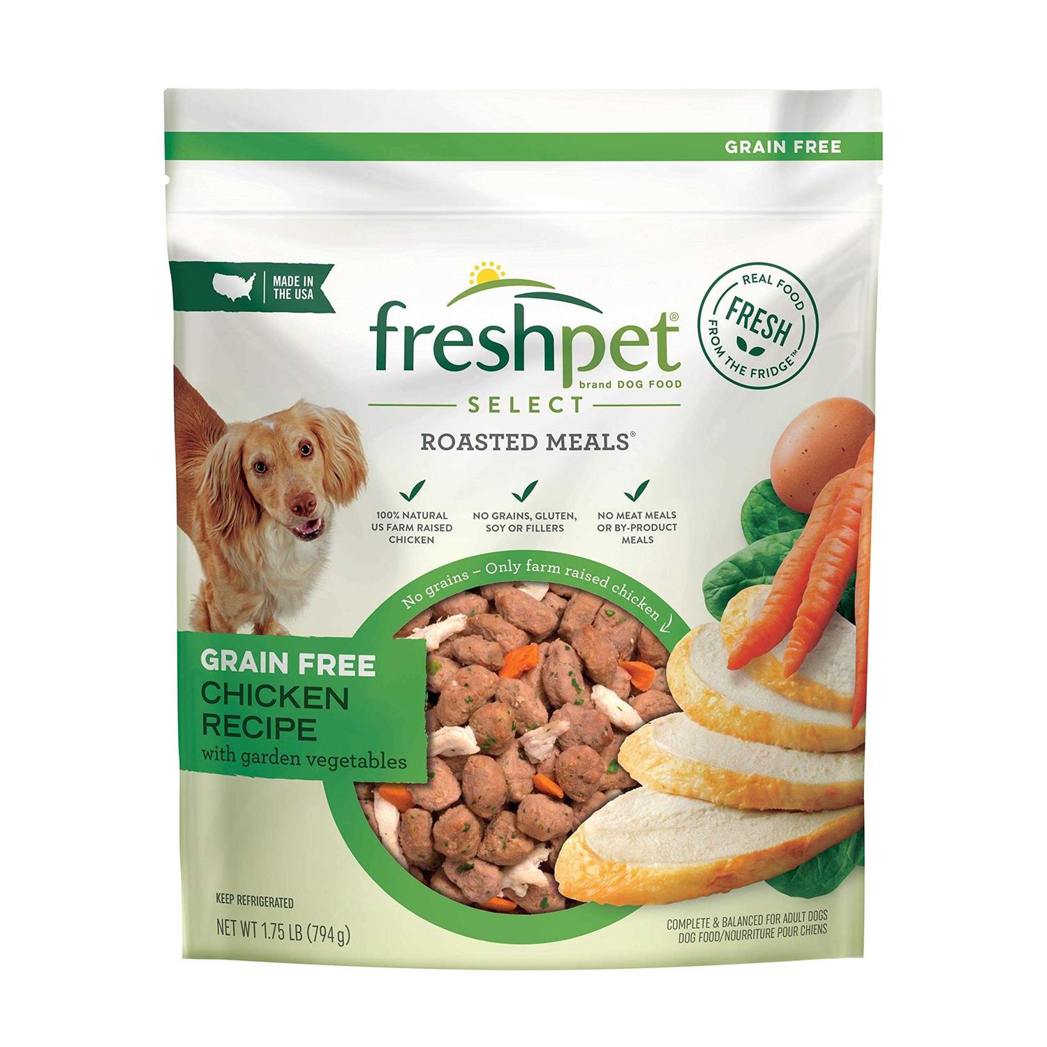 Freshpet Grain Free Chicken Recipe with Garden Vegetables Freshly Roasted Meals Dog Food