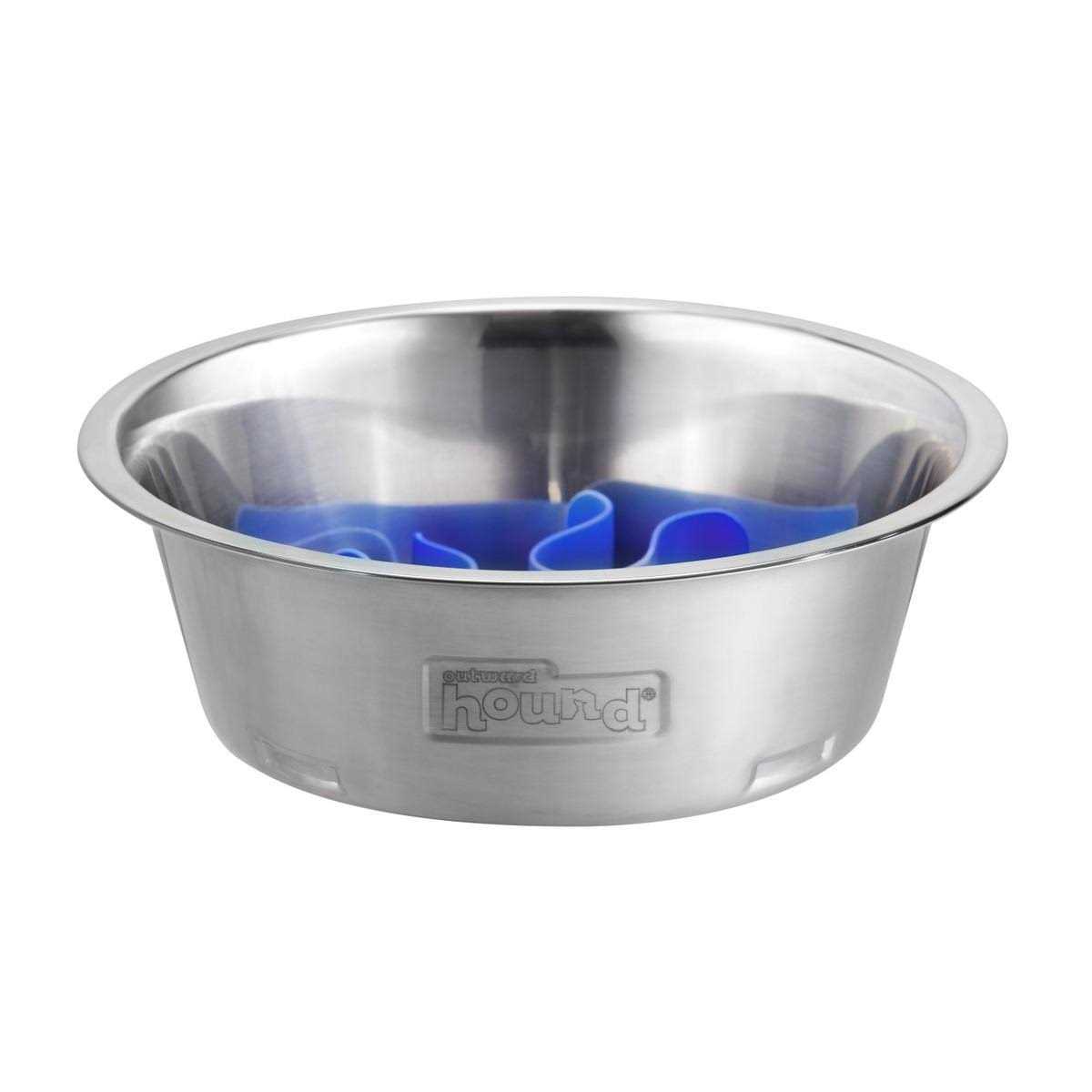 Outward Hound Stainless Steel Fun Feeder Slo Dog Bowl