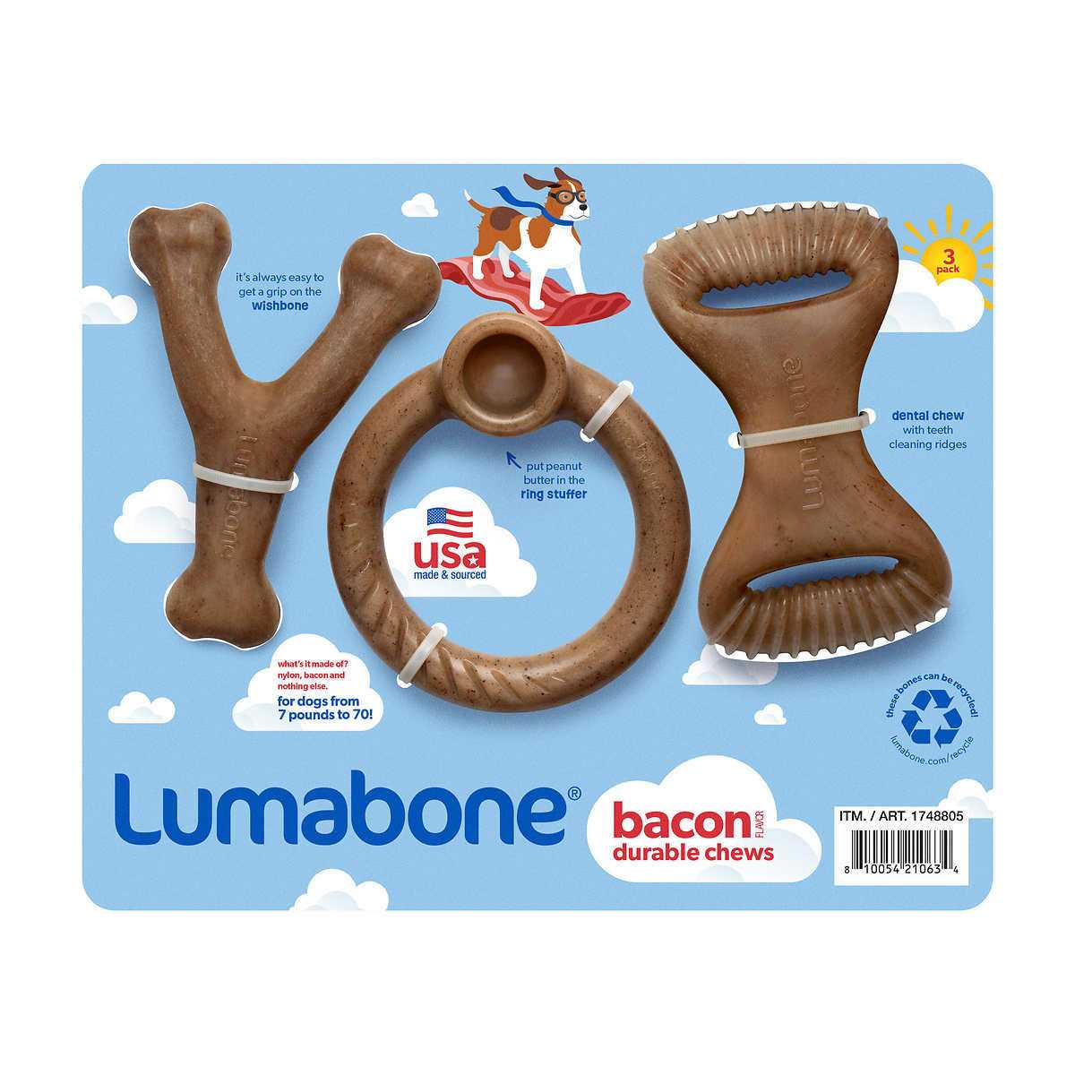 Lumabone Durable Dog Chew Toys