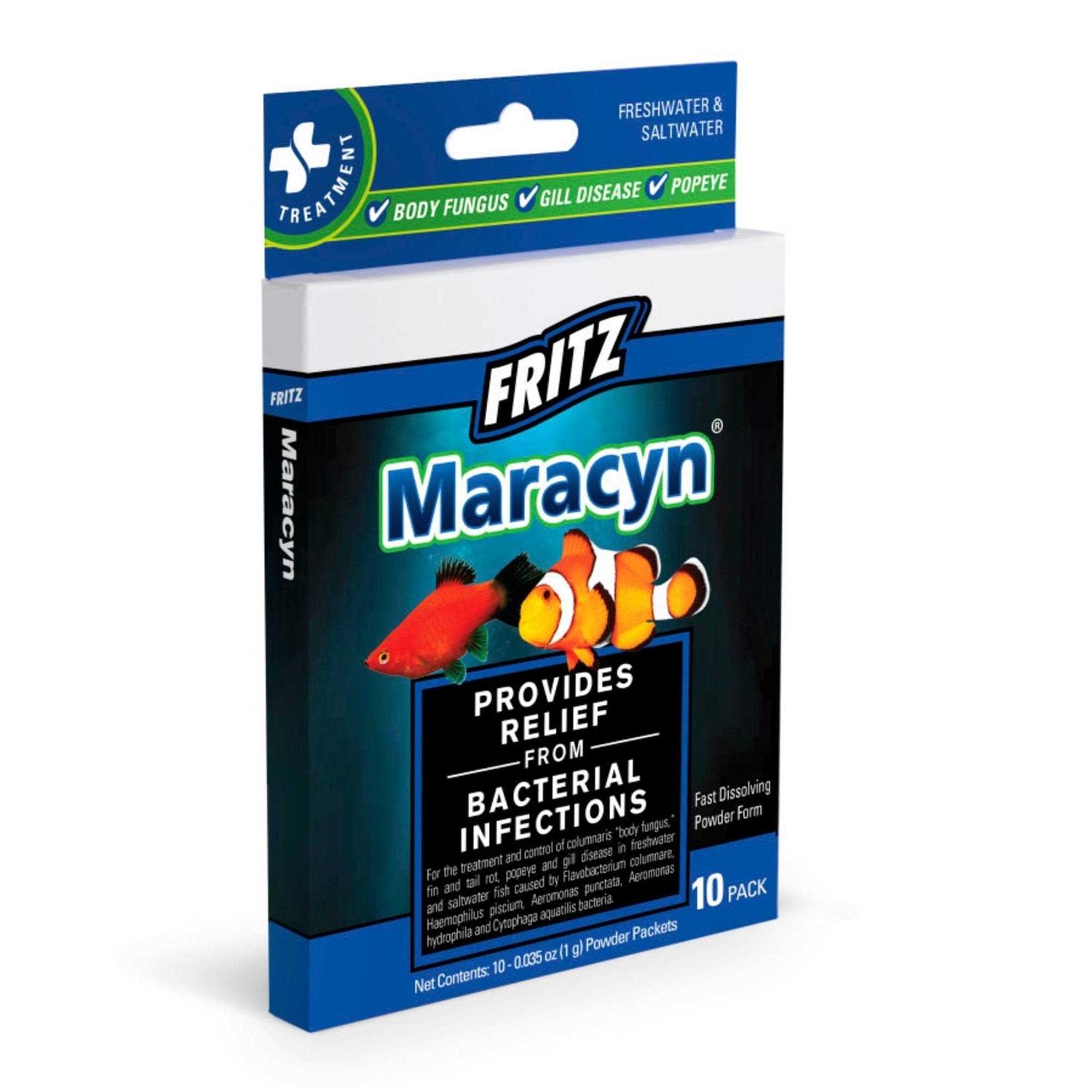Fritz Aquatics Fritz Maracyn Bacterial Treatment Powder for Freshwater and Saltwater Aquariums