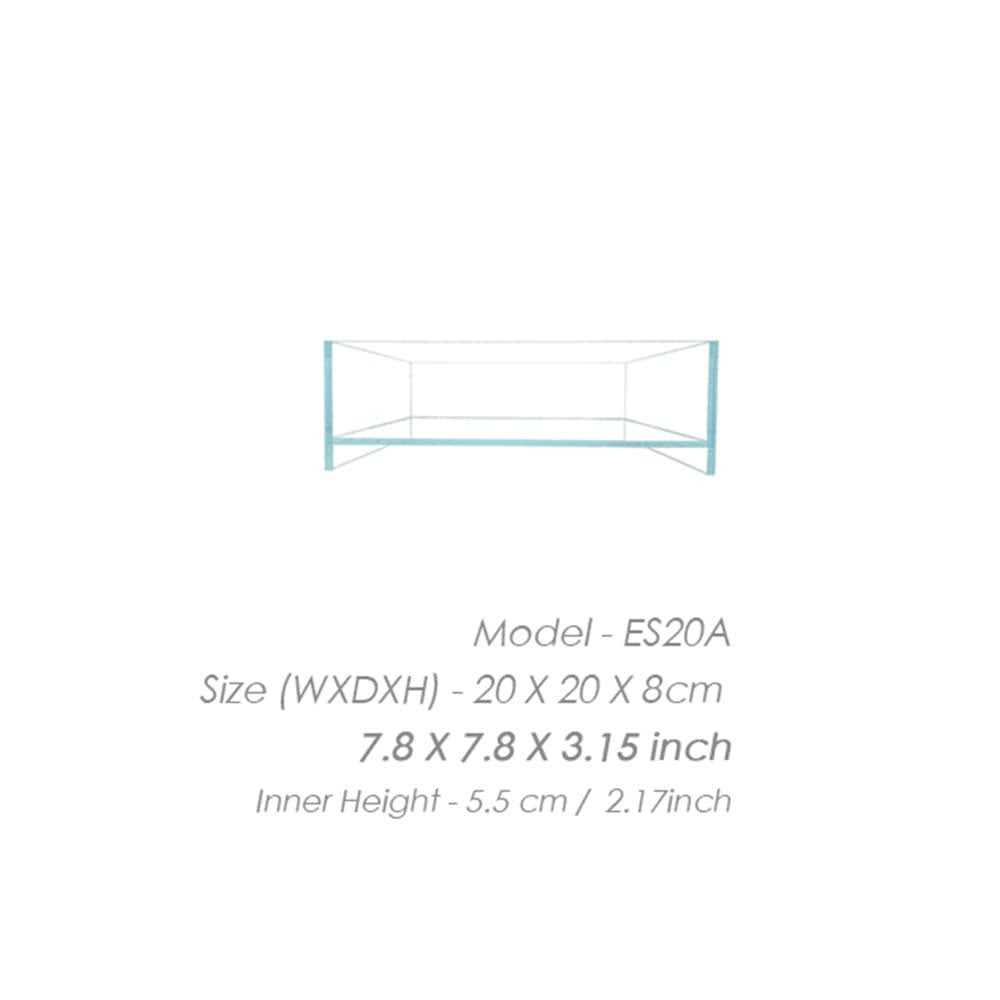 HIRO Aquatics Nano Shallow Rimless Glass Aquarium low-iron Glass