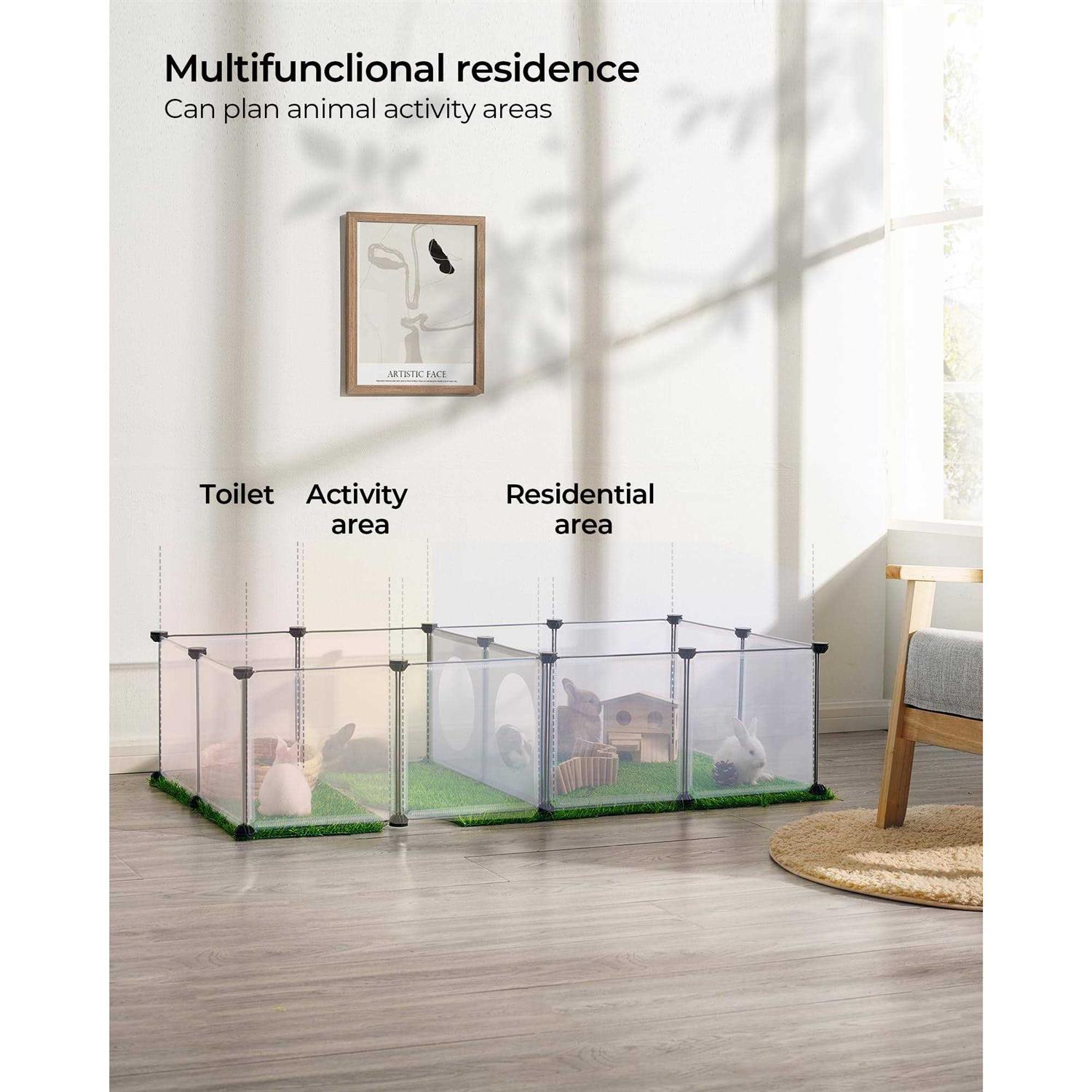 DINMO Pet Playpen Small Animal Playpen Indoor Exercise Fence